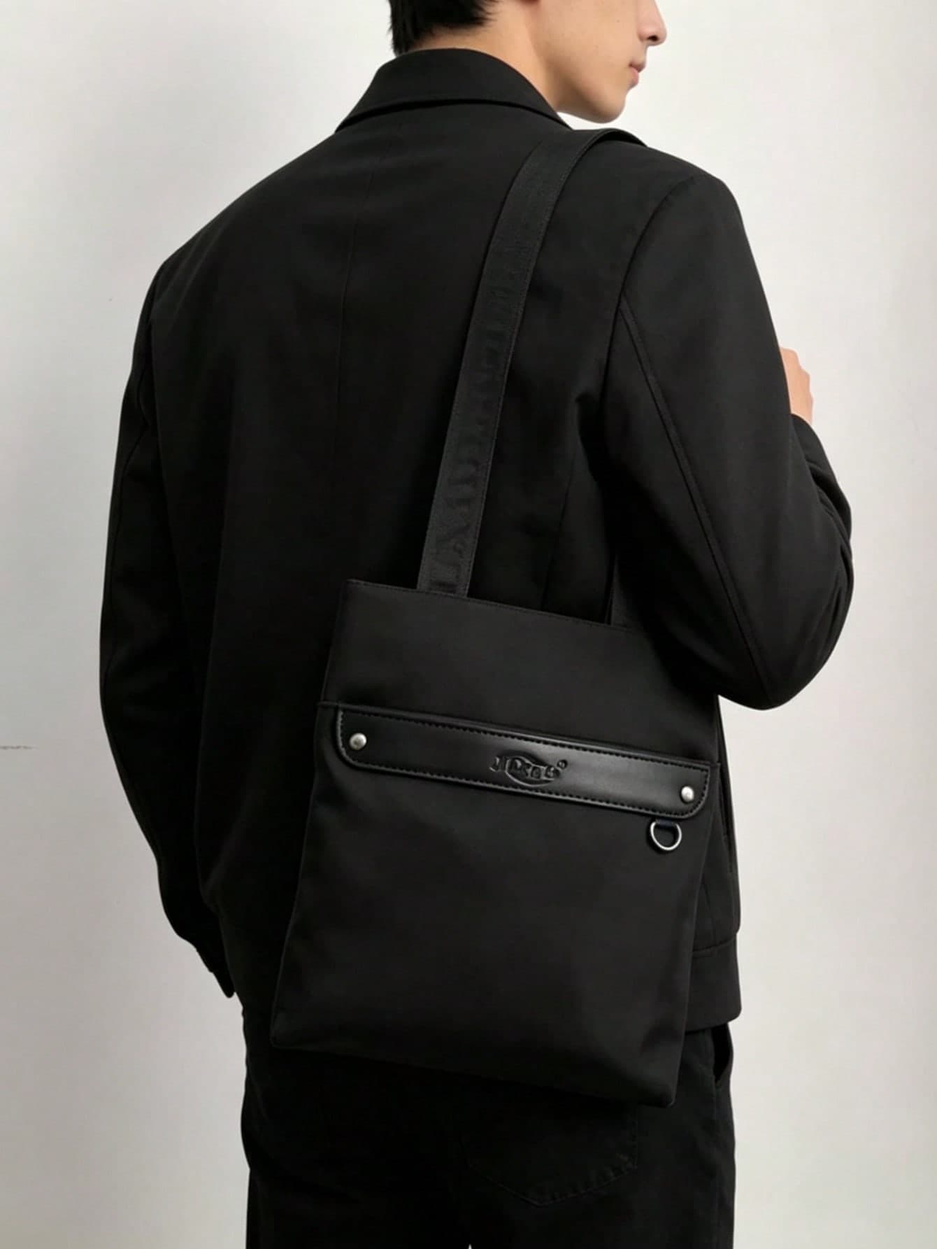Men's Fashion Casual Shoulder Crossbody Bag, Large Capacity Multi-Compartment Daily Commute Bag, Youth Bag