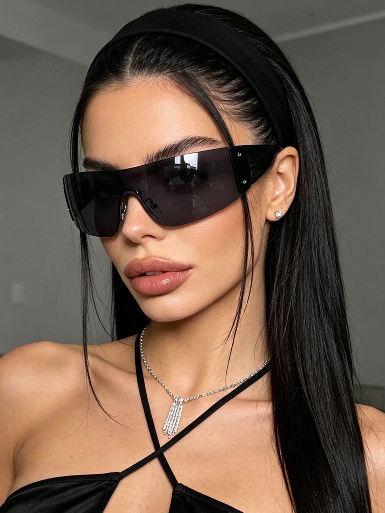 1 Pair Rimless Wrap-Around One-Piece Fashion Glasses Y2K Hot Girl Style Versatile Casual Glasses Suitable For Daily Wear Street Photography Vacation Travel Summer Beach Accessories Back To School Outfit