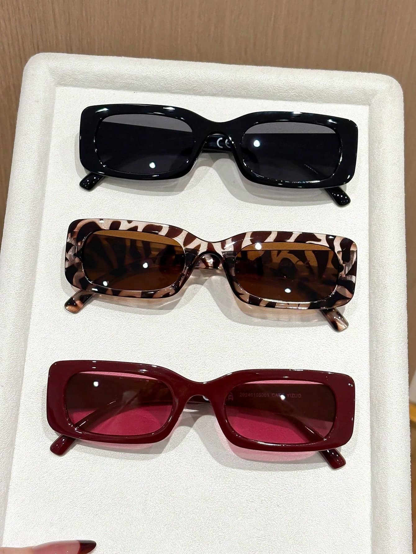 3pcs/1pc Women's Plastic Square Frame Fashion Glasses, Oversized Casual Eyewear Suitable For Beach Vacation And Daily Wear