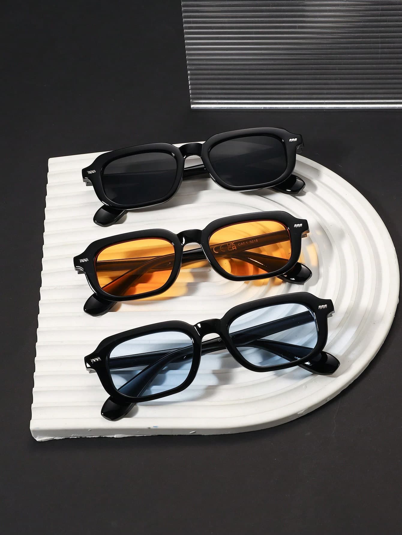 3PCS Men's Casual Basic Retro Rectangular Fashion Glasses Suitable For Holiday Outings, Daily Outfit Matching, And Work Commuting