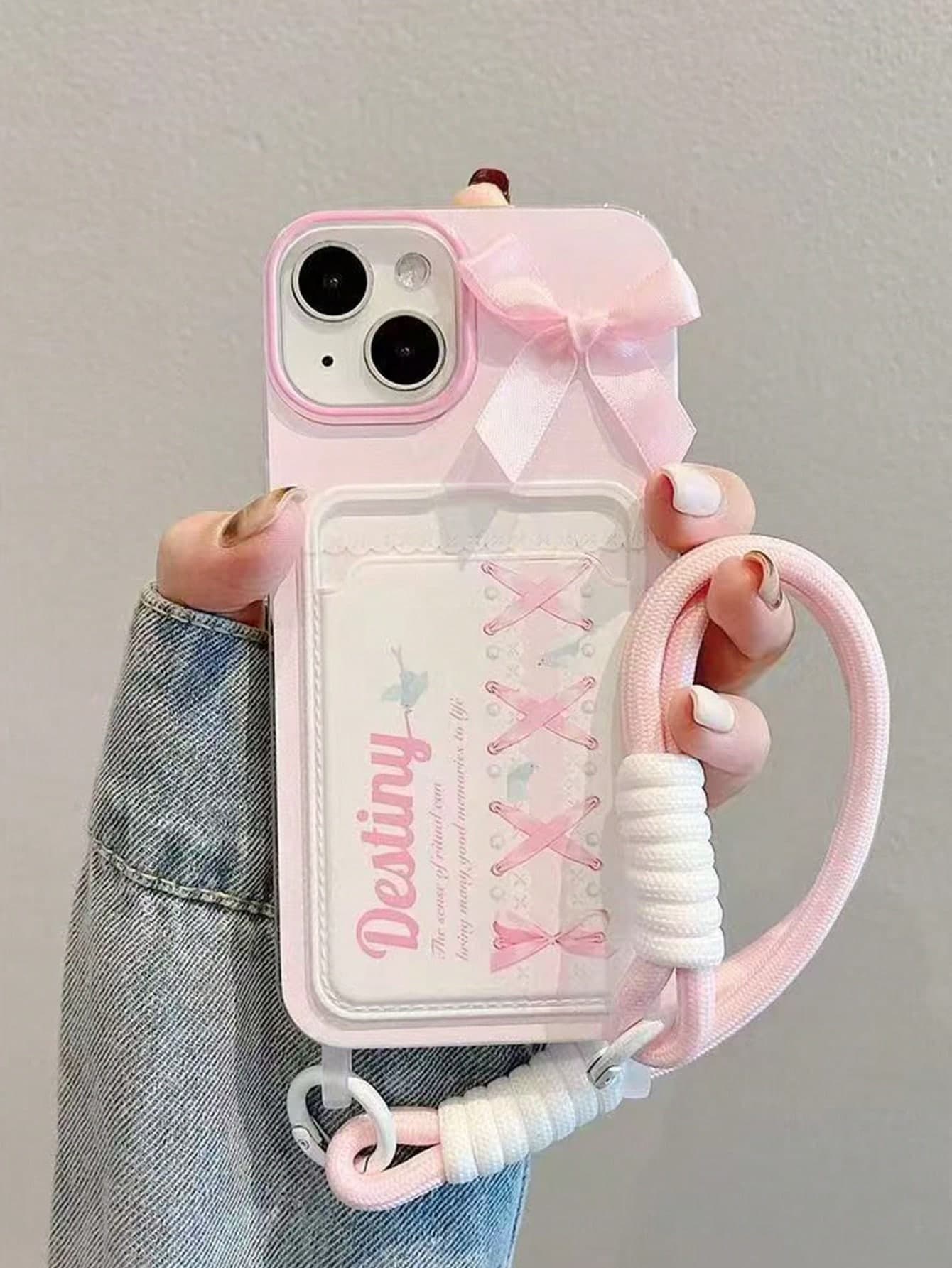 Ins Summer 3D Colorful Flower Lanyard Card Holder Phone Case Compatible With Apple 16 Pro Max/ 15 Pro Max New 11 Creative 12 Soft Shell 11 Shockproof 14 Pro/13 Protective Cover Full Coverage Women's 17 Pro Max/17/Pro/17 Plus/17