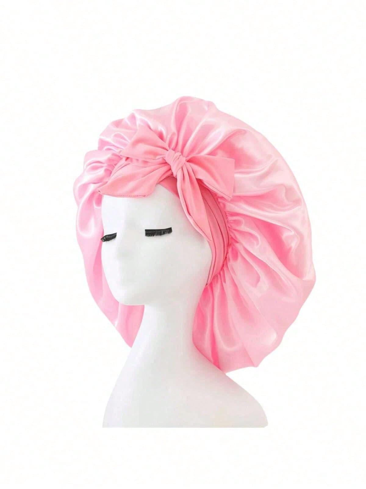 1/2pcs Luxury Satin Silk Sleep Cap - Adjustable Comfortable Tie - Unisex Night Hair Care, Suitable For Home Bathroom Decor, All Seasons
