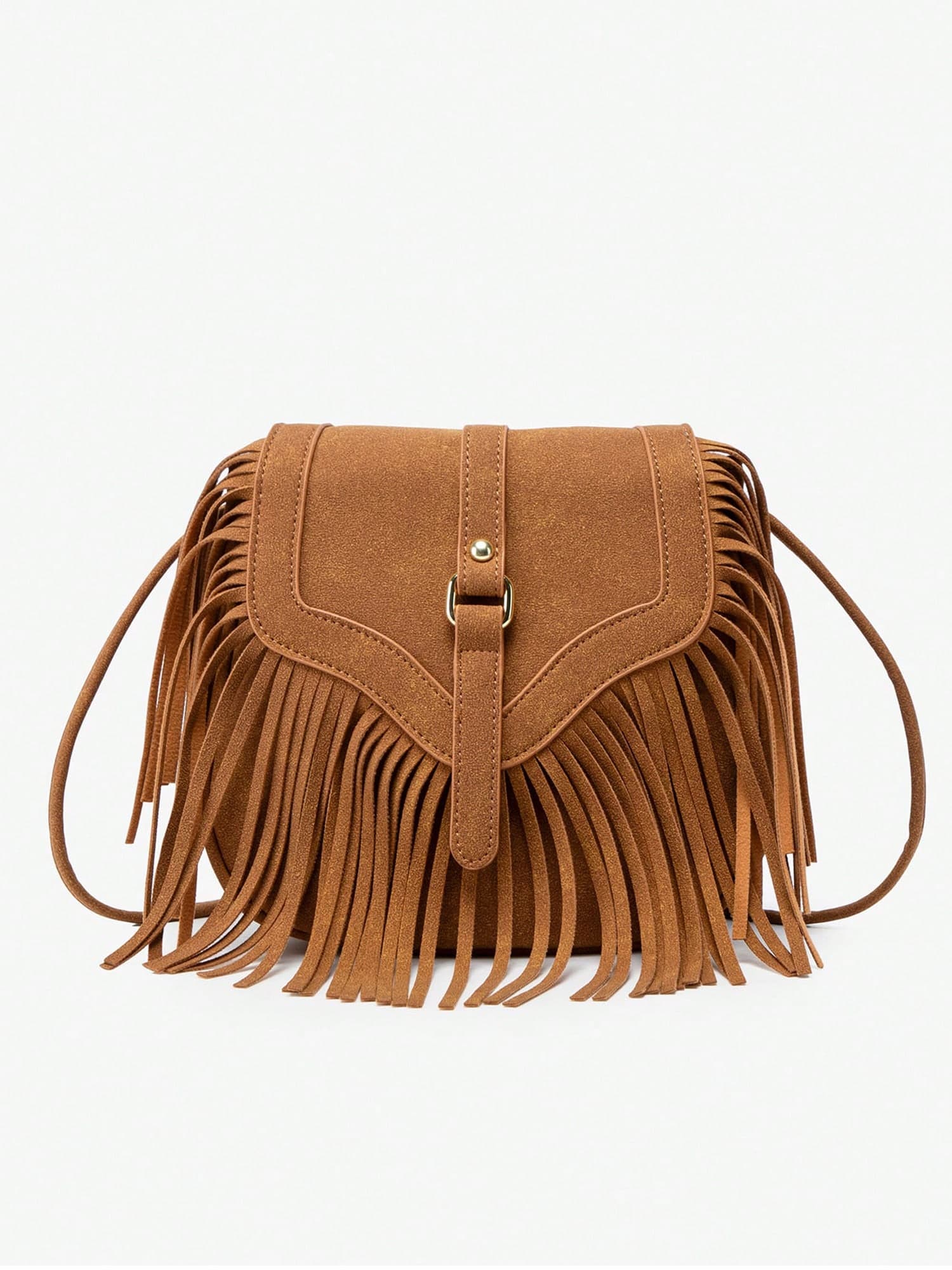 MIYIN Women's Fashion Envelope Bohemian Style Crossbody Bag, Faux Suede Flap Tassel Small Handbag Shoulder Bag, Street Vintage Personalized Tassel Multi-Layer Crossbody Bag, Suitable For Street, Party, Gathering, Western Style Occasions, Perfect For Rodeo Performance And Other Occasions.