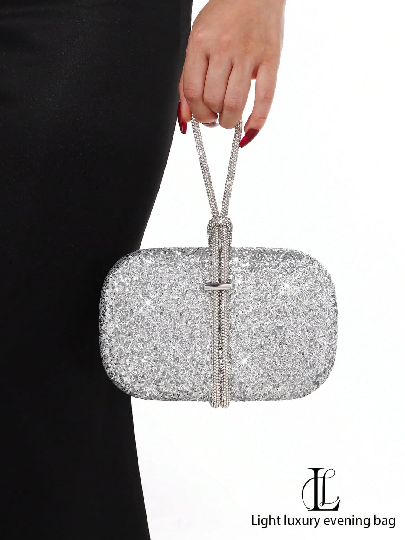 Lightweight And Portable, Business Casual Style Sequin Decorated Bucket Bag, Mini Drawstring Design, Evening Bag, Exuding Luxury, Elegance, Sophistication And Quiet Luxury, Specially Designed For Party Girls, Women, Brides, Perfect For Parties, Evening/Banquet, Christmas Party Occasions. Perfectly Matches New Year Outfits And Various Women's Party Dresses. Essential For Weddings, Also Perfectly Complements Graduation Dresses, Prom Dresses, Wedding Clutch Bags, Showcasing Women's Elegant Style