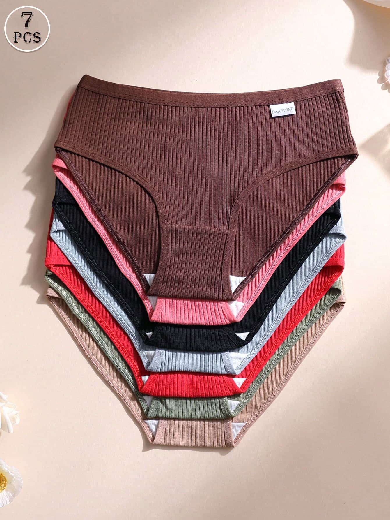 7pcs Women's Cotton Stretch Low-Waist Briefs, Sexy & Comfortable Breathable Sports Underwear