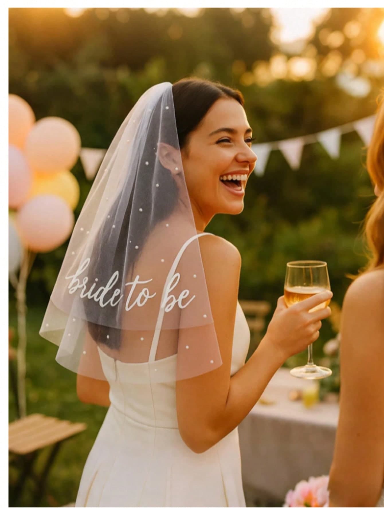 1pc - Bridal Veil Headband With Comb, Single Bride-To-Be Embroidered Veil With Pearls, Elegant White Bride-To-Be Bow Veil With "Bride" Embroidery Pattern, Bridesmaid Accessory, Customized Bridal Veil With Text, Personalized Wedding Veil With Text, Bride-To-Be Headband Decoration, White Headpiece Bridal Shower Gift, Engagement Supplies, Wedding, Bridesmaid Gift