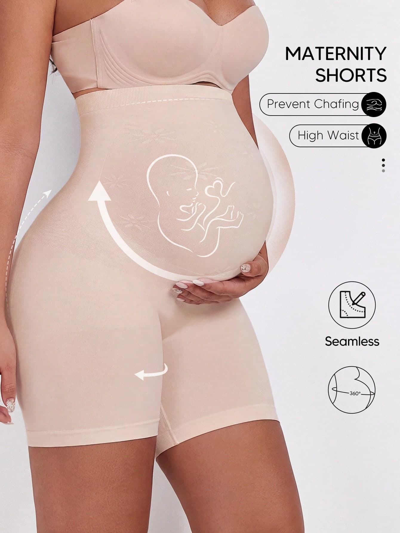 Suprenx Maternity Underwear Pants Mid-Thigh Shorts Soft Breathable High Elastic Underwear Fit All Pregnancy Clothing