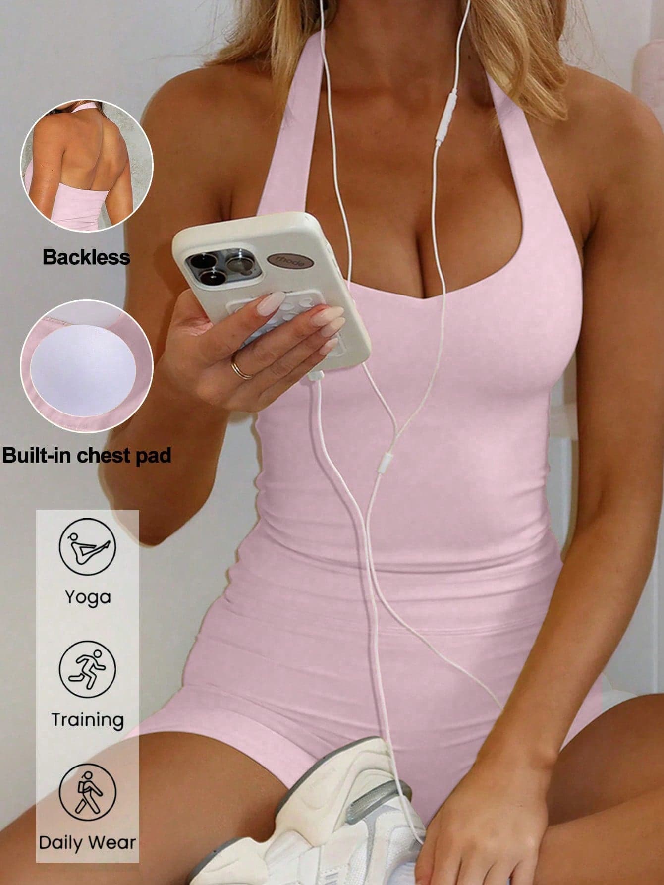 GAOVOT Women's 2 Pieces Summer Casual Sexy Camisole Top And High Waist Tight Shorts Set, Suitable For Running, Workout, Yoga, Fitness Elegant