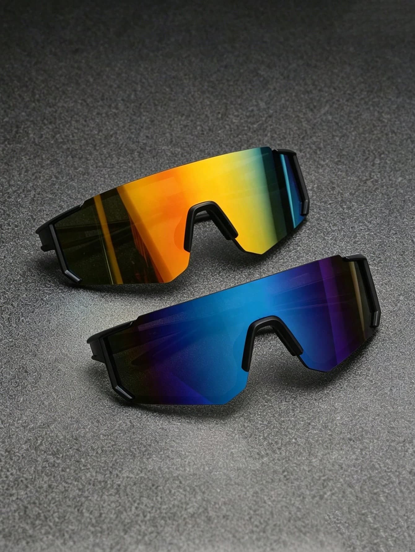 3pcs/2pcs/1pc Functional Reflective Lens Sports Eyeglasses, Outdoor Hiking Trekking Sun Protection Large Frame Goggles