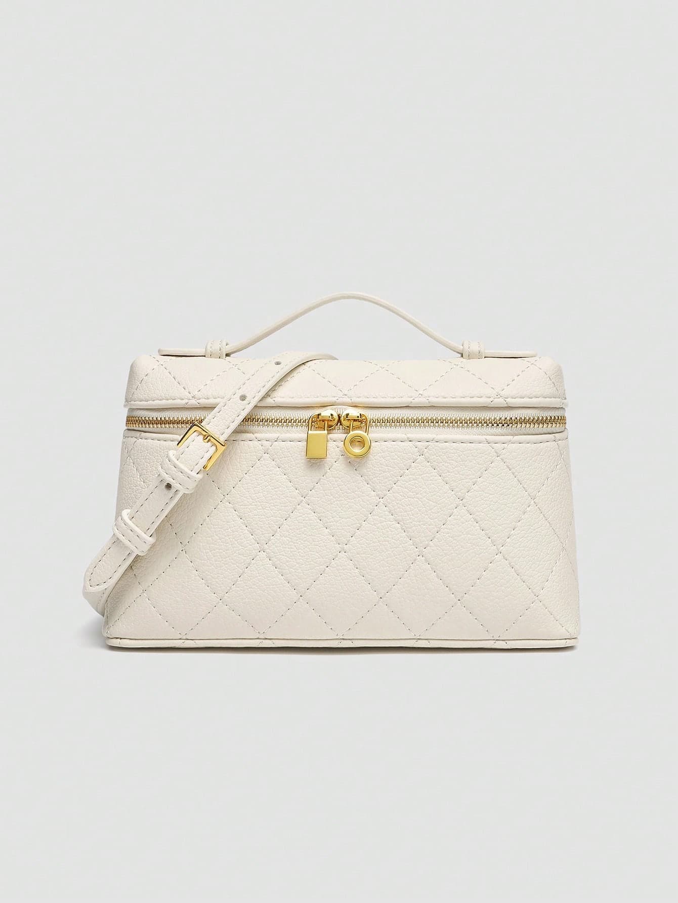 1pc Solid Color Lychee Texture Quilted PU Square Crossbody Bag, Small Women's Handbag Suitable For Daily Fashion Matching, Travel, Shopping, Outing, Party, Elegant Women's Bag, Women's Commuter Bag, Ideal Choice For Valentine's Day, Comfortable And Fashionable, Fashion Handbag, Personalized Gift Choice, 2025 Accessories, Fashion Style Suitable For All Occasions, Affordable Luxury, Rebellious Party Bag, Perfect For Party, Wedding, Ball, Dinner/Banquet, Elegant Women's Bag