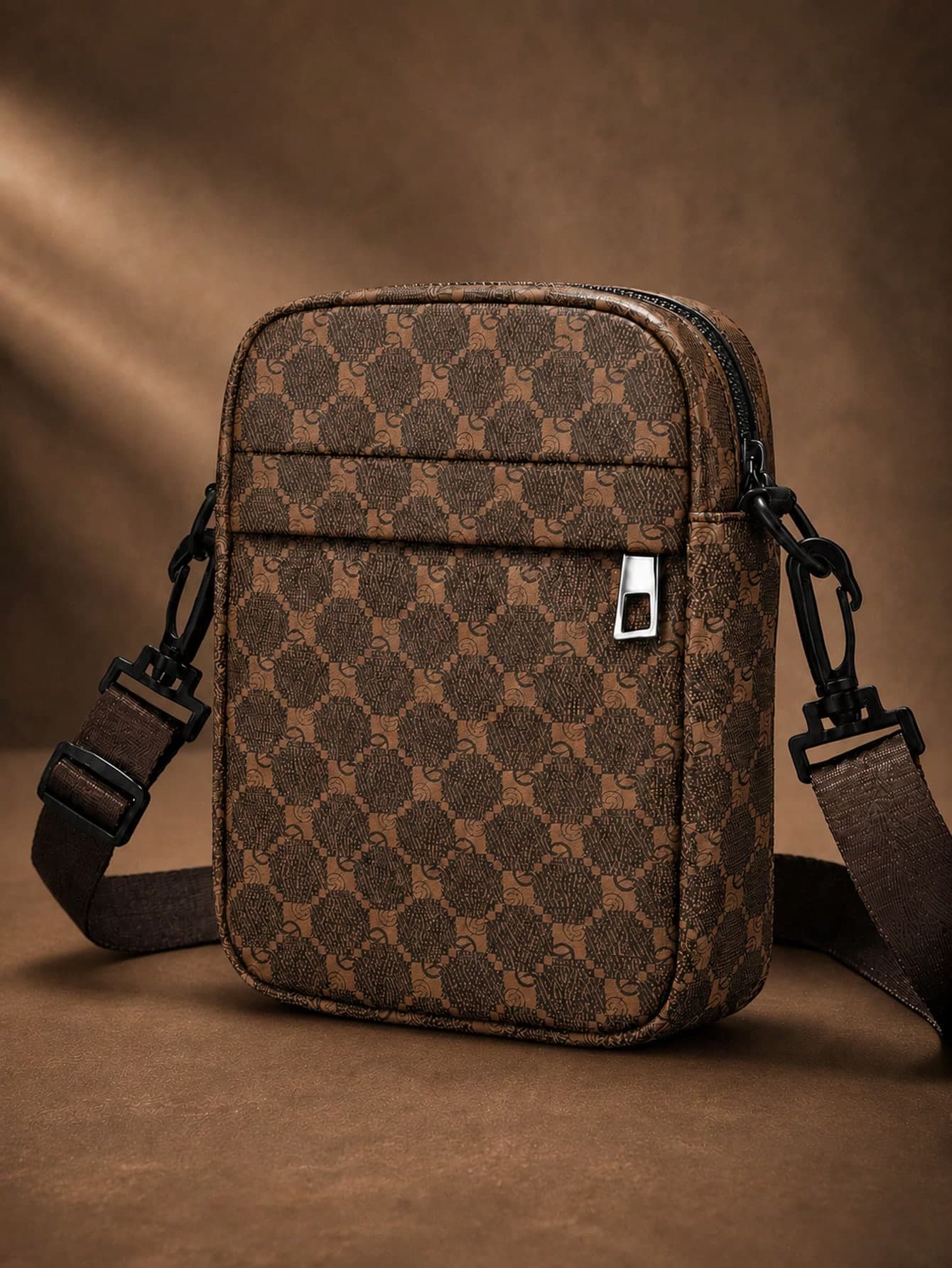 Men's Box Bag Crossbody Shoulder Bag Small Square Bag Monogram Business PU Waterproof Wallet Unisex Business Storage Bag Suitable For Business Travel Toiletry Storage Tool Bag Large Capacity Easy To Carry Black Clutch Handbag Tote Bag Office Supplies Vintage Men's Gift Peach Tree