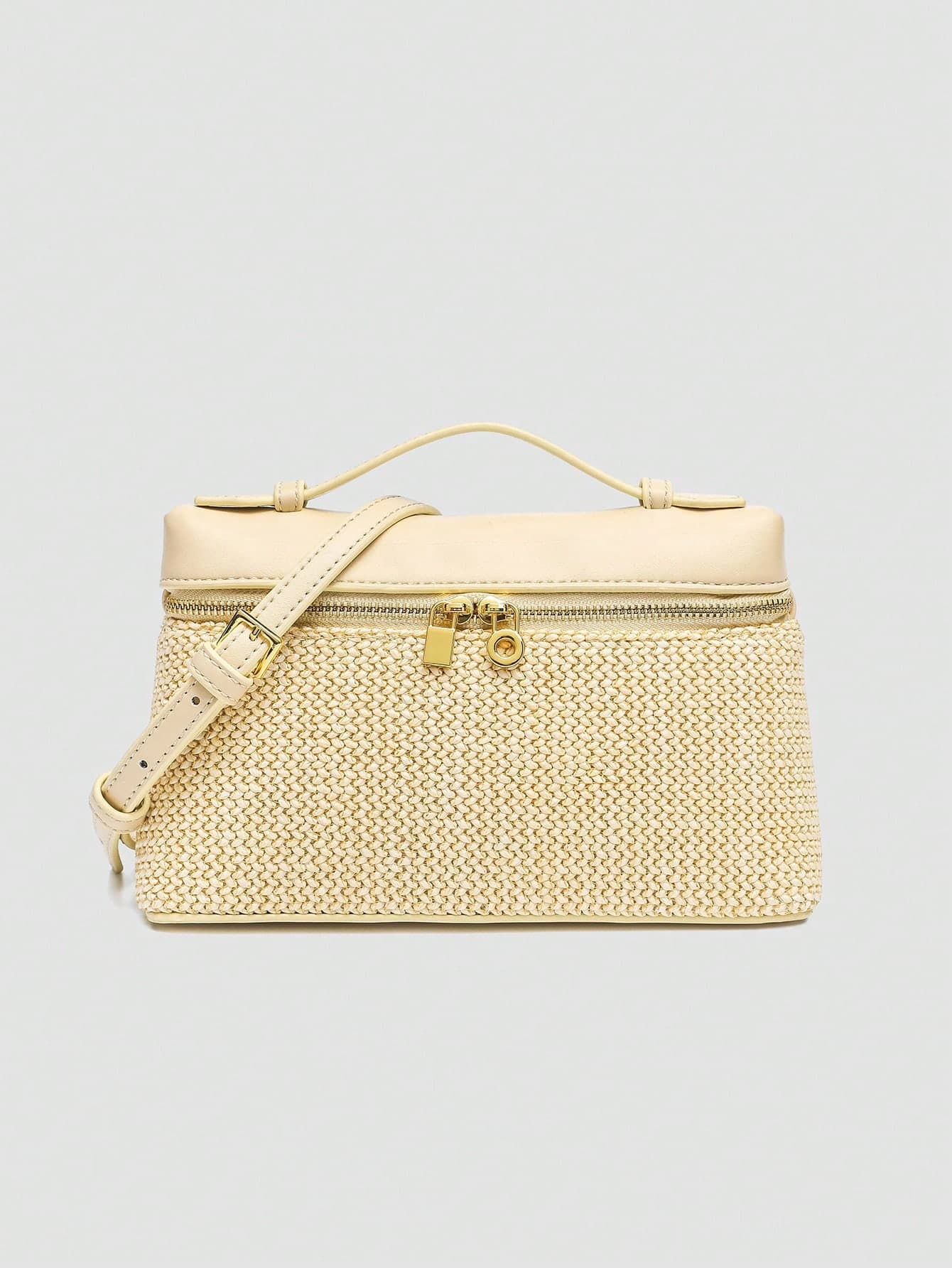 1pc Straw Woven With PU Square Crossbody Bag, Small Women's Bag Suitable For Daily Fashion Matching, Travel, Shopping, Outing, Party, Elegant Women's Bag, Women's Commuter Bag, Ideal Choice For Valentine's Day, Comfortable And Fashionable, Fashionable Handbag, Personalized Gift Choice, 2025 Accessories, Fashion Style Suitable For All Occasions, Affordable Luxury, Rebellious Party Bag, Perfect For Party, Wedding, Ball, Dinner/Banquet, Elegant Women's Bag
