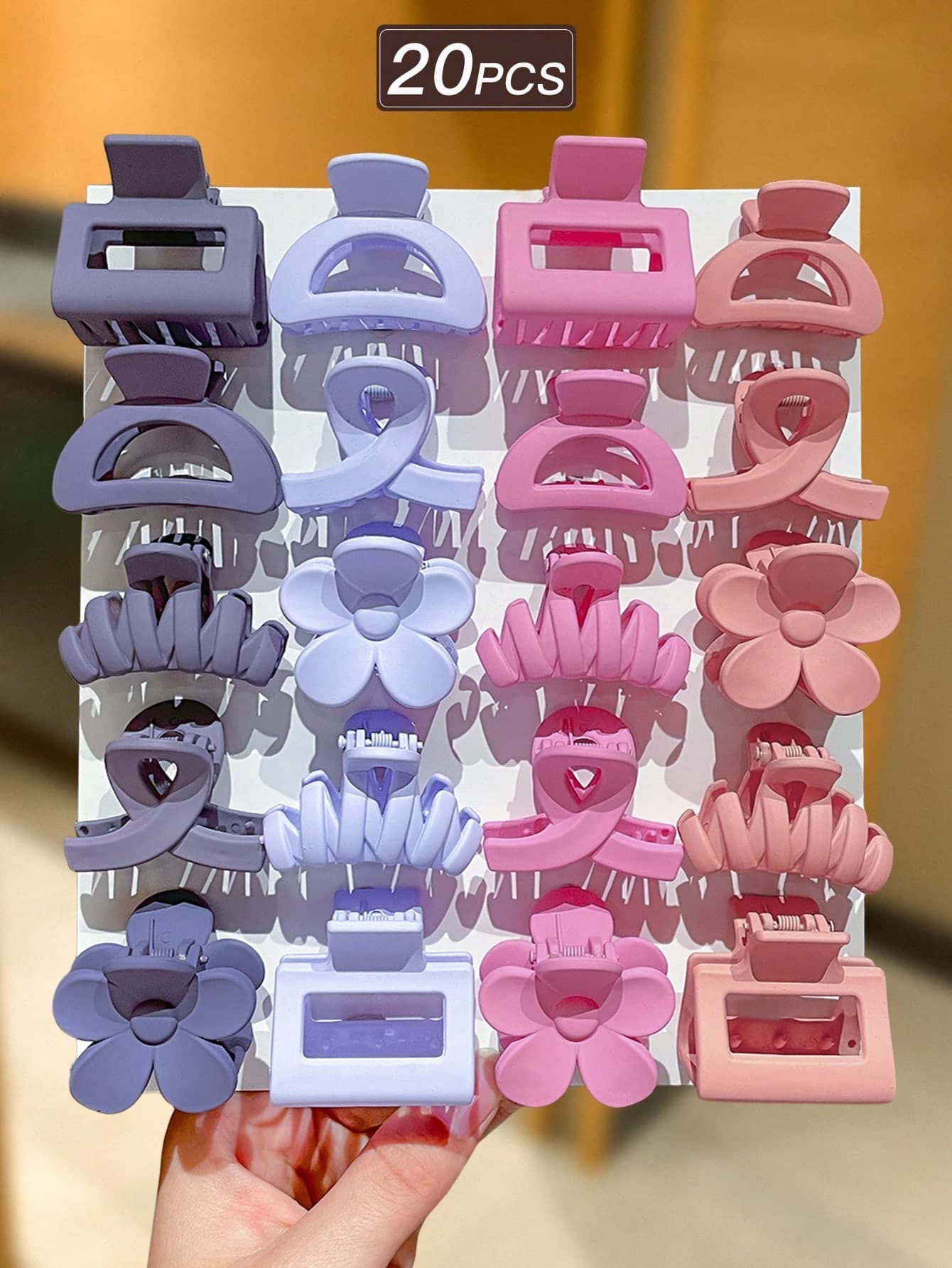 20pcs Women's Multi-Color Matte Small Hair Claw Clips, Women's Hair Accessories, Various Styles, Half-Up Hair Clips, Size Approx. 1.77inch/4.5cm, Sweet And Cute Style, Vacation Accessories, Beach Accessories. Used For Styling Hair At The Back Of The Head, Suitable For Daily Casual, Campus, Travel, Vacation, Dating. All-Season Hair Accessories.