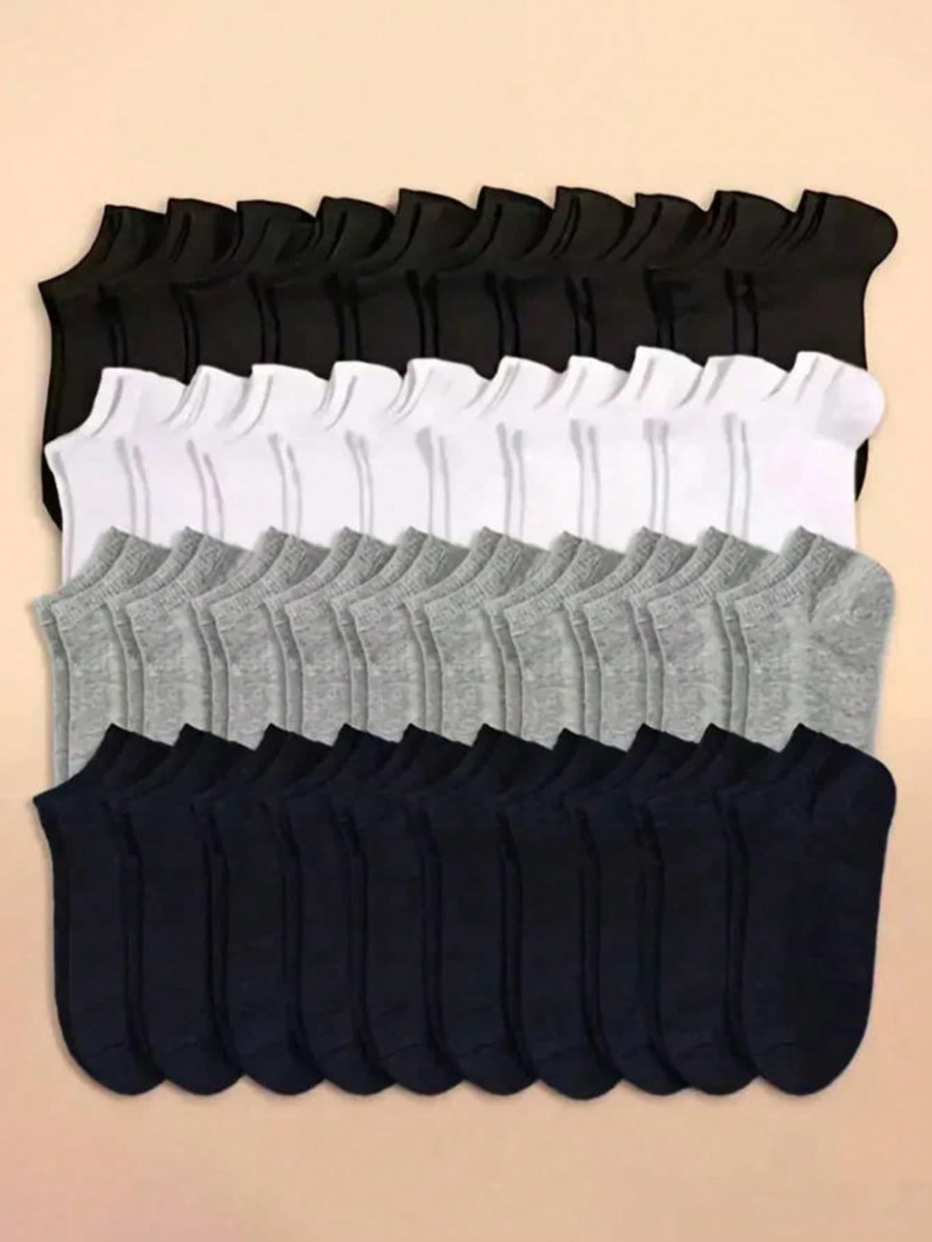 20 Pairs Women's Lightweight Breathable Ankle Socks, Basic Style For Summer 1/3/5/10/15/20/30 Pairs
