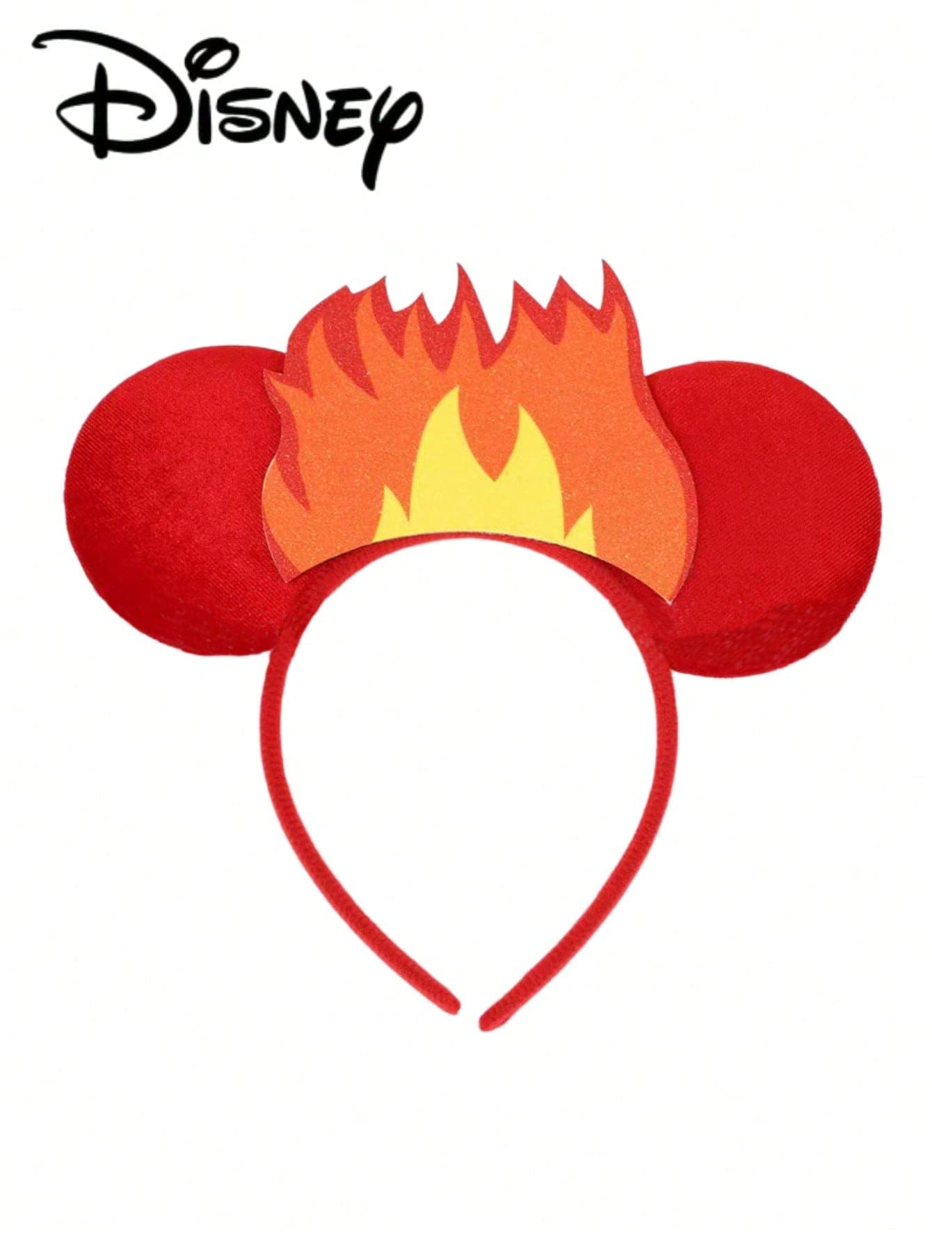 1pc Disney Cartoon Red Amusement Park Theme Series Mickey Minnie Ears Sequin Bow Headband, Stage Performance Costume Hair Accessory, Holiday Party Birthday Party Theme Mickey Hair Accessory, Headband, Suitable For Holiday Party