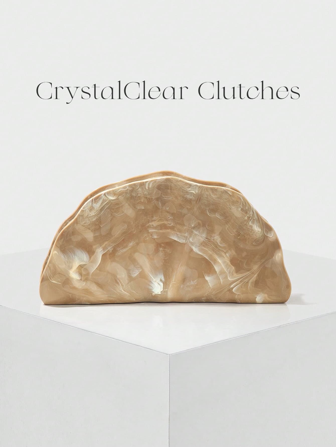 Vintage Metal Fan-Shaped Design Evening Clutch Bag, Gold Banquet Bag, Formal Dress Bag, Party Bag, Ball Bag, Asymmetrical Bag, Box Clutch Bag, Women's Fashion Chain Shoulder Crossbody Bag