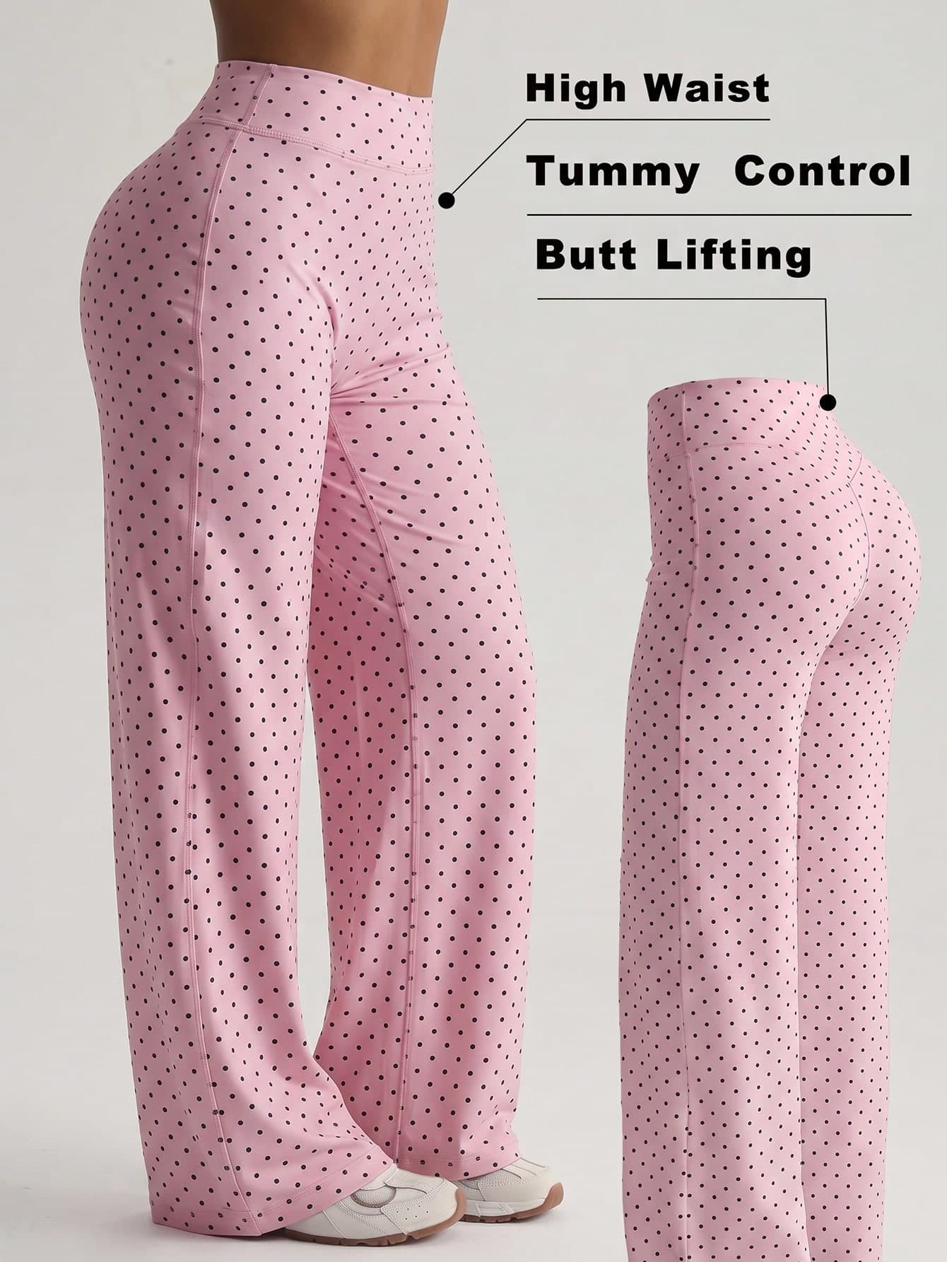 High Waist Buttery Soft Wide Leg Pants, Summer Tummy Control Non-See-Through Yoga Casual Pants