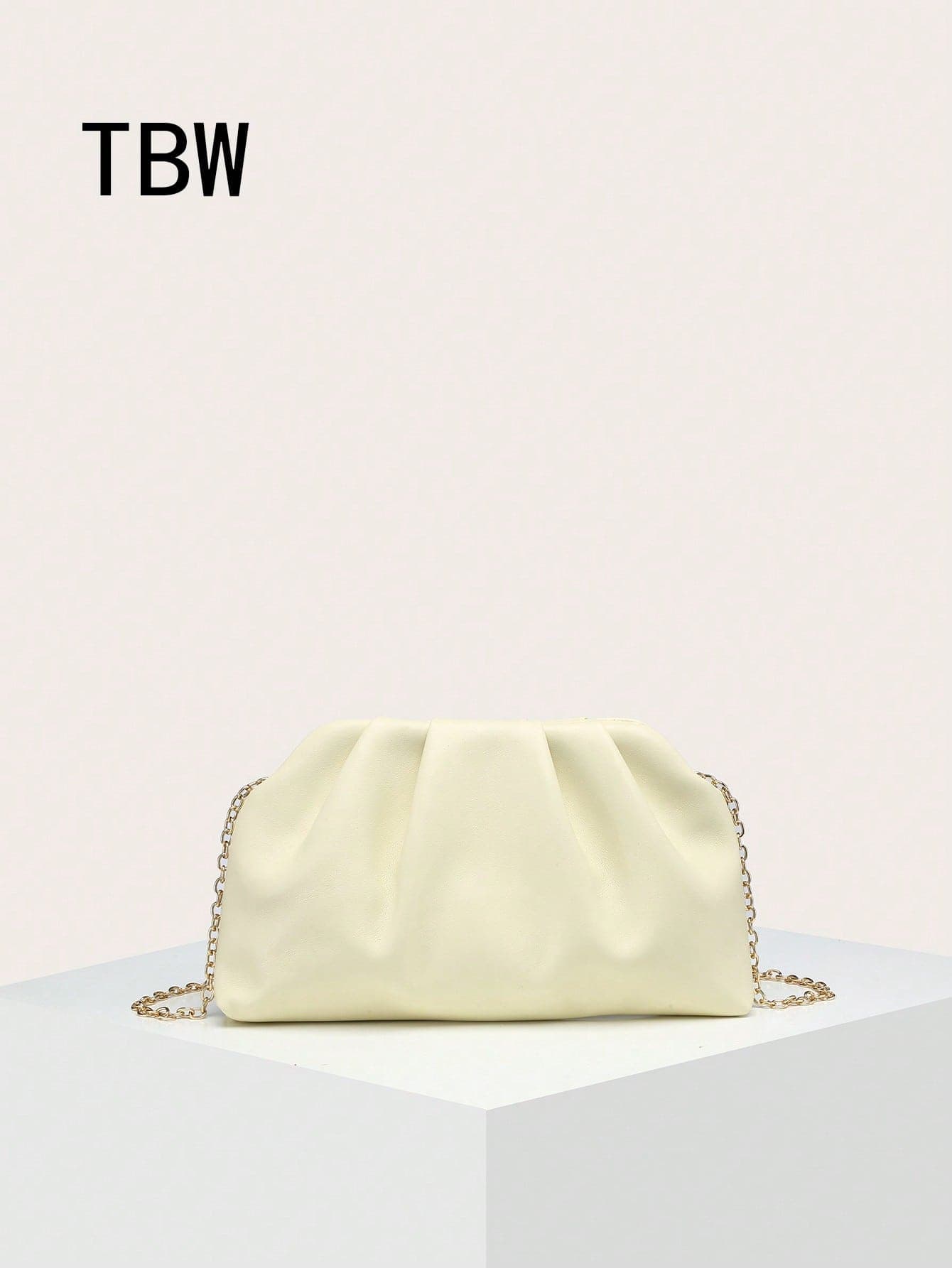 Women's Crossbody Bag, Square Bag, Wrinkled PU Texture, Wrinkled Touch, Lightweight And Fashionable, Metal Chain, Suitable For Parties And Outings.
