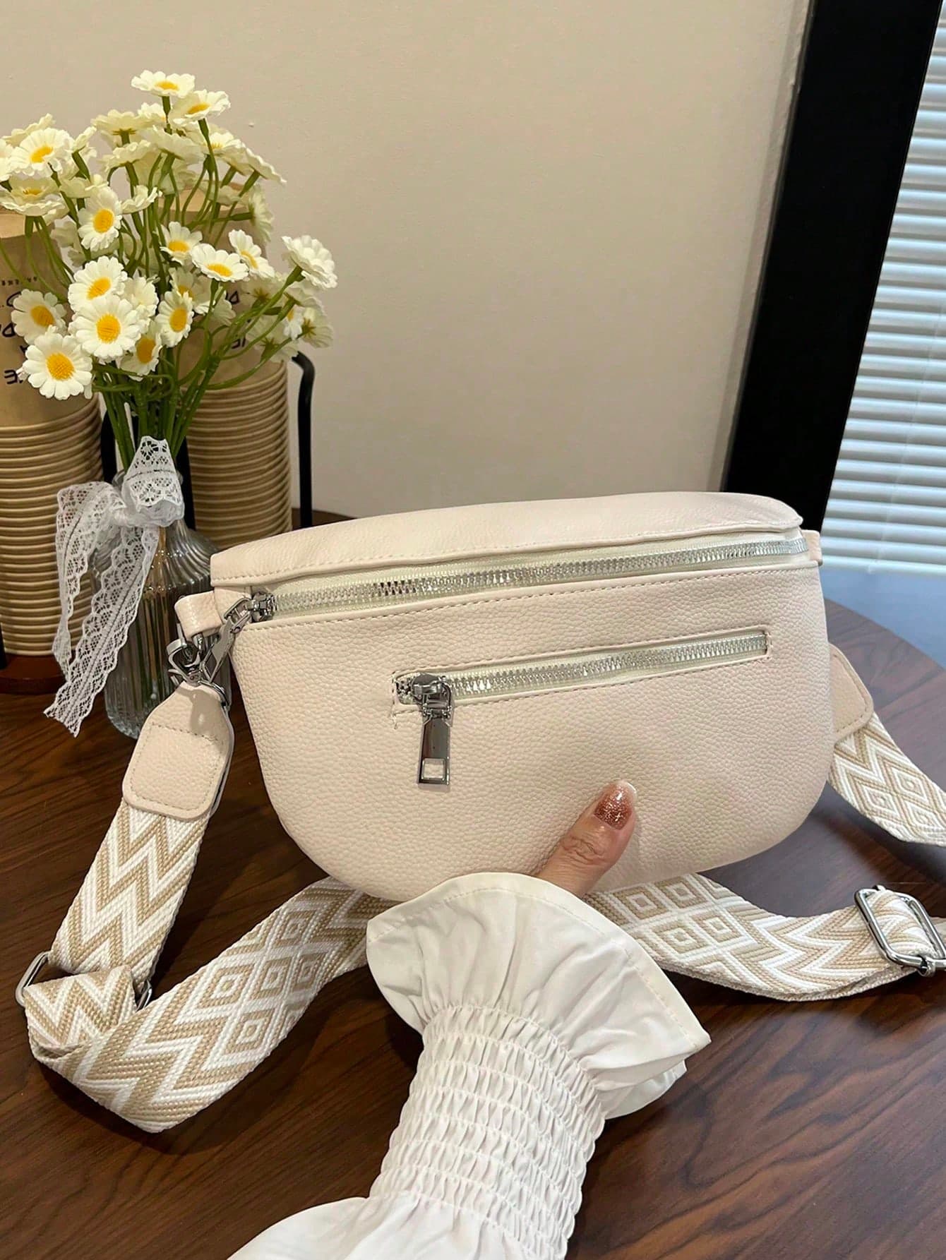 Women's PU Crossbody Waist Bag, New Casual Small Sling Bag, Solid Color Minimalist Versatile Chest Bag, Convenient For Outings, Personalized