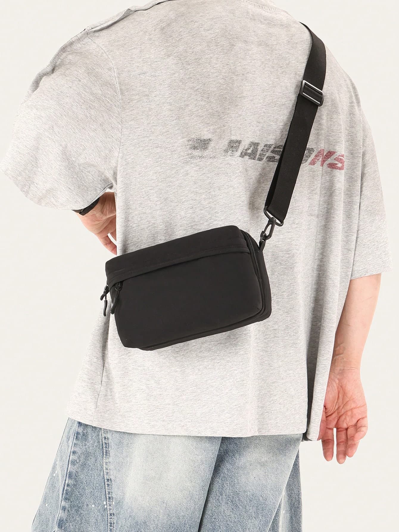 Refreshing And Waterproof Nylon Cloth Small Square Bag, Single Shoulder Crossbody Bag