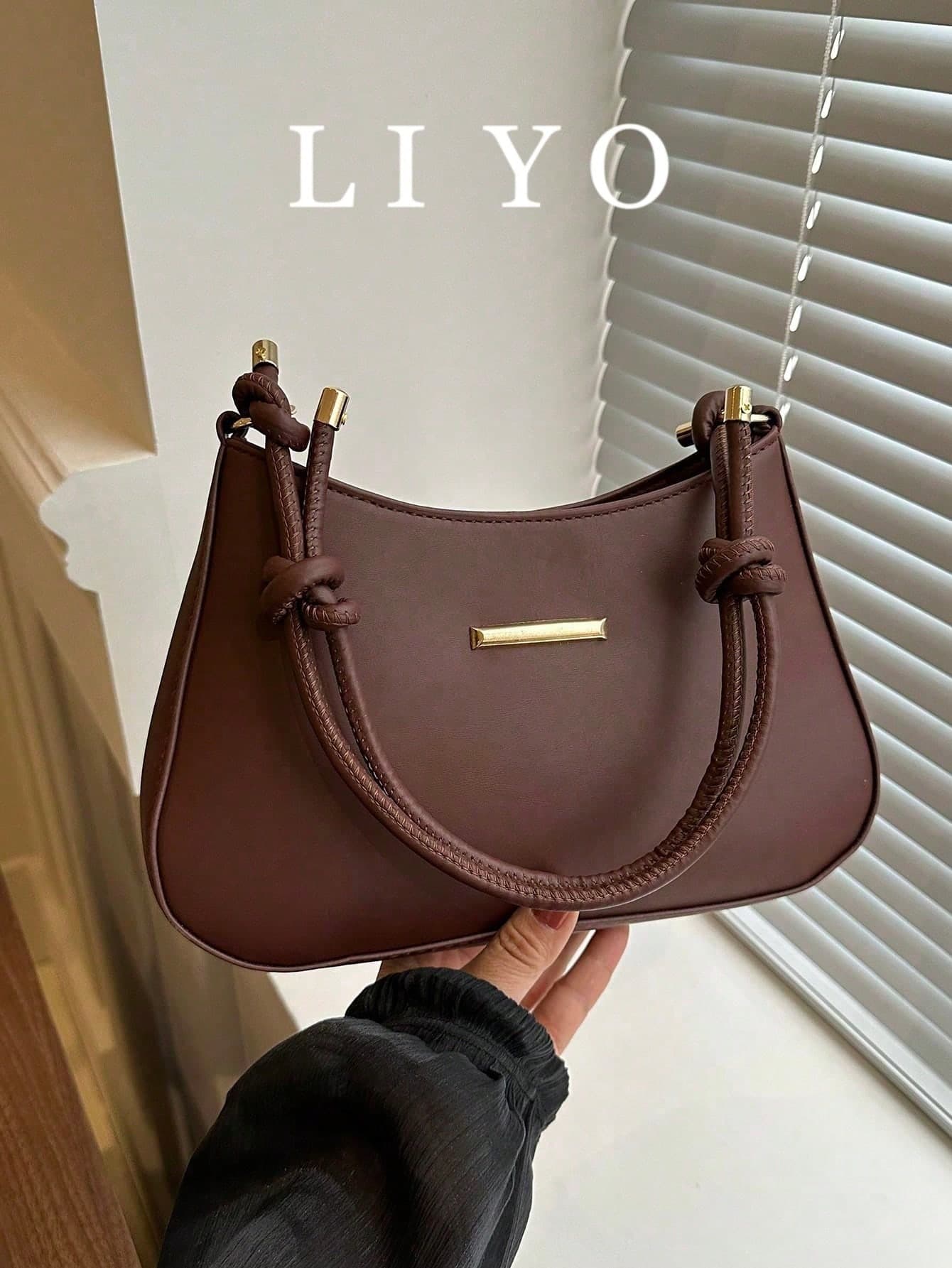 Fashion Minimalist Style Simple Women Shoulder Bag, Underarm Handbag, Color Block Black And White Women Crossbody Bag