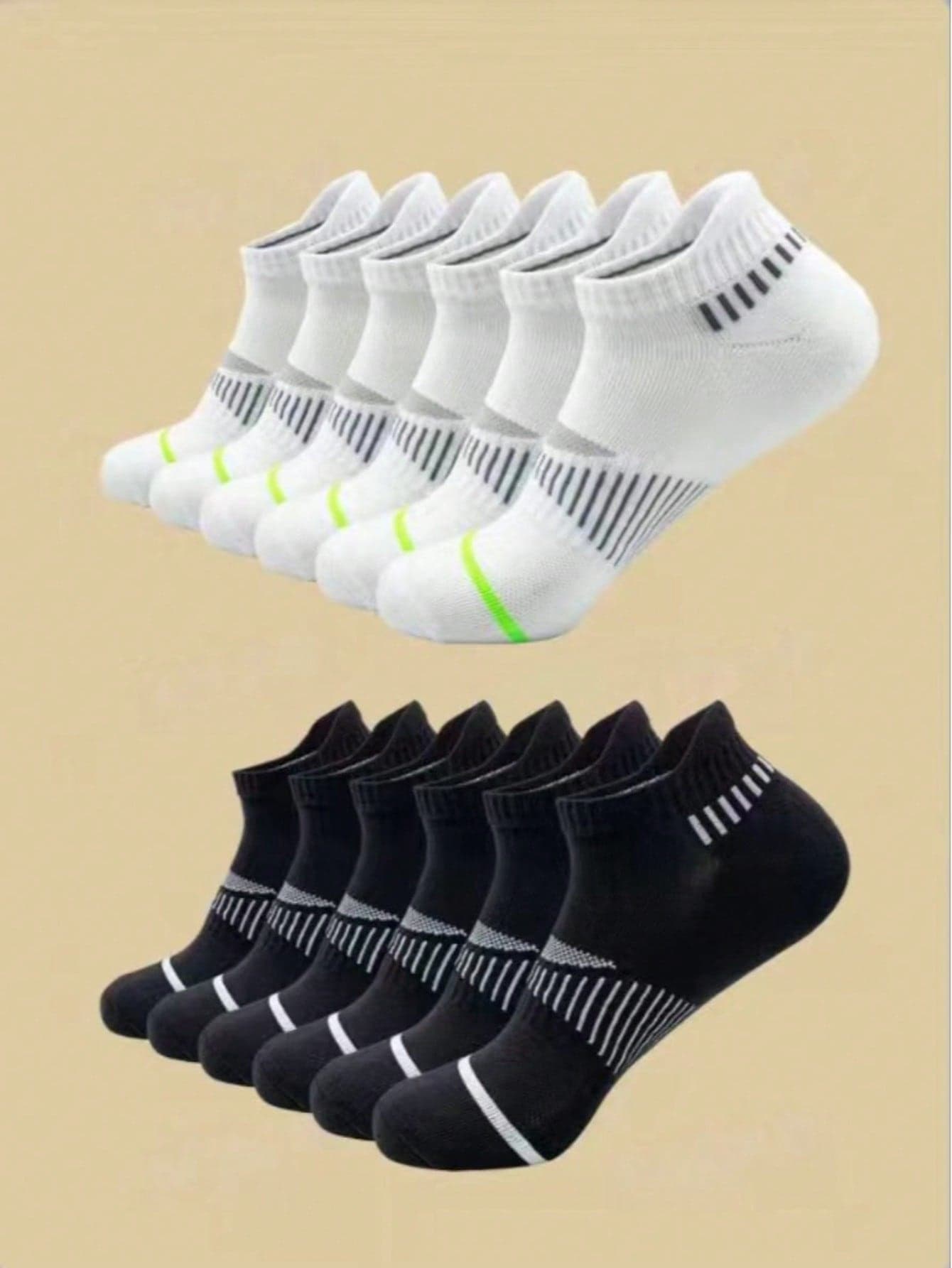 12 Pairs New Men's Plus Size Summer Sports Short Socks, Mesh Breathable Minimalist Versatile Invisible Socks