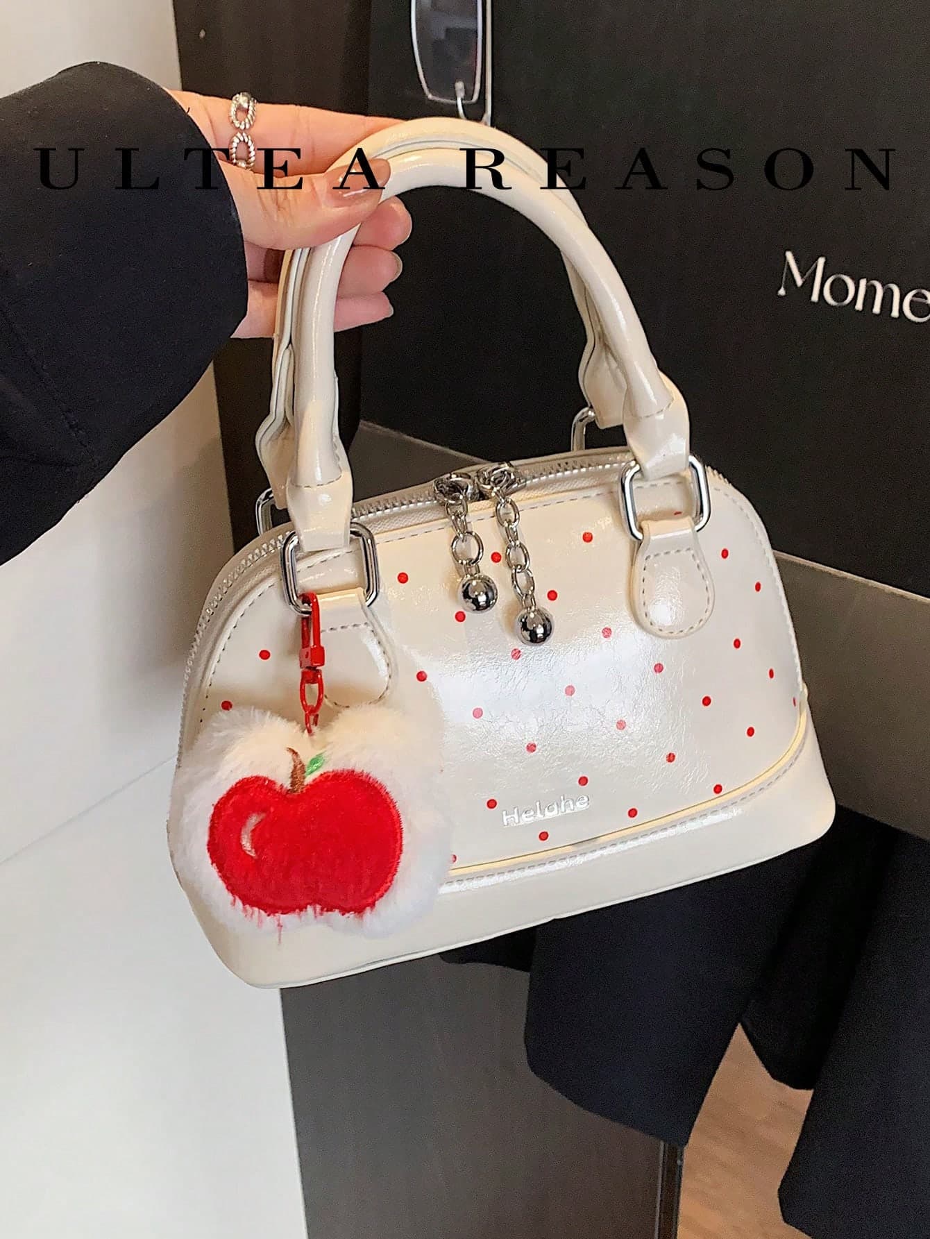 1pc Colorblock PU Leather New Women's Backpack, Shoulder Bag, Crossbody Bag, Fashion Shell-Shaped Handbag, Adjustable Shoulder Strap, Suitable For Girls, College Students, New Professionals, White-Collar Workers, Perfect For Office, Business, Commuting, Outdoor, Travel, Shopping And More (Includes Pendant)