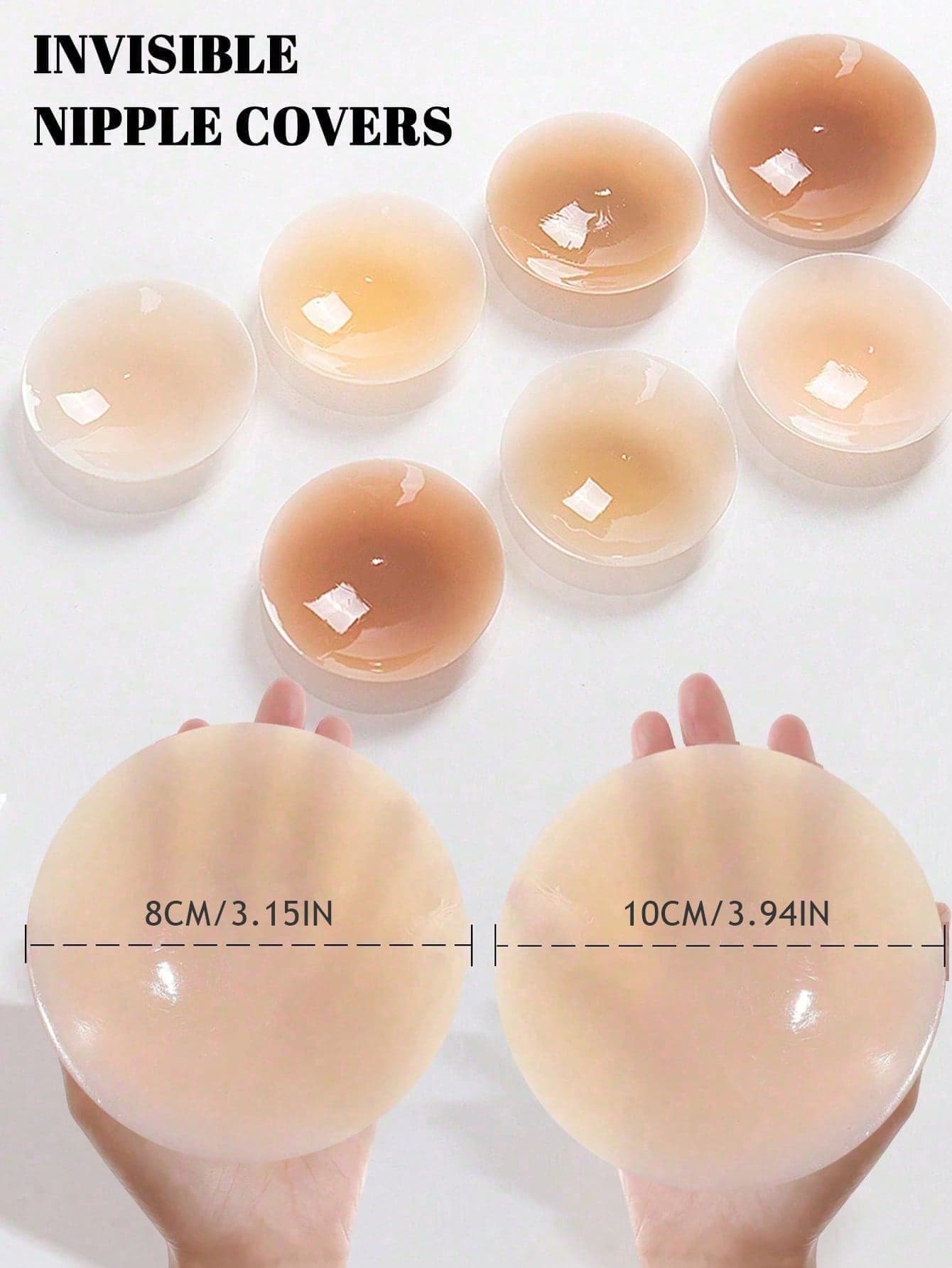 2/4pcs Reusable Waterproof Breathable Nipple Covers, Suitable For Backless Strapless Dresses, Wedding Parties, Etc., Snug And Non-Slip