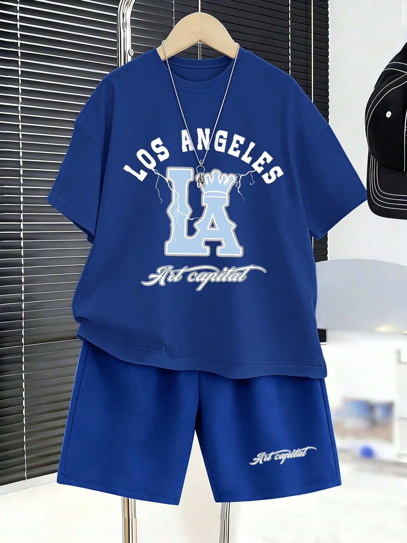 2pcs/Set Teen Boys Outfit, Crew Neck Short Sleeve T-Shirt With Casual Letter Print Minimalist Shorts, New Comfortable Summer Set