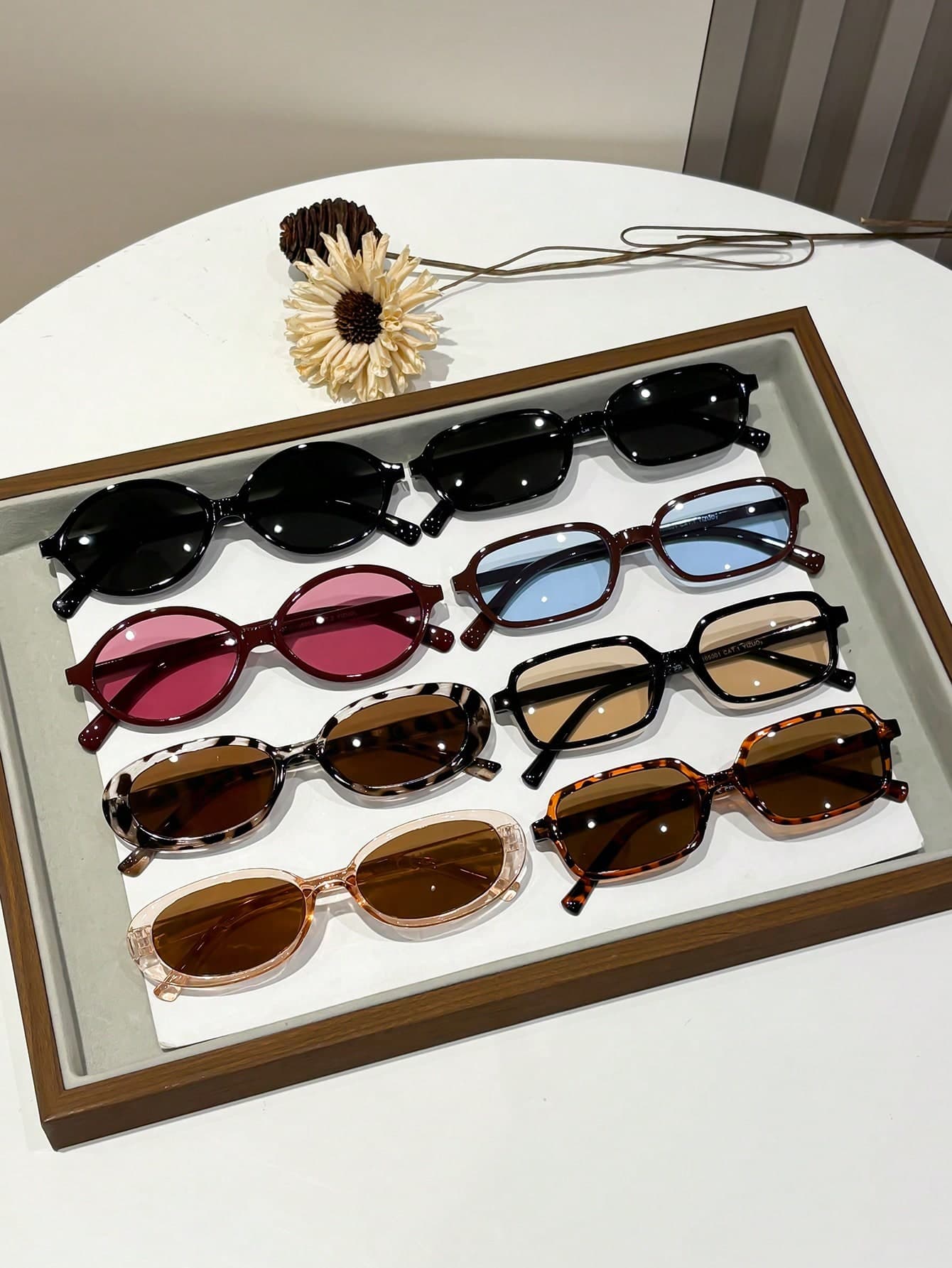 8 Pairs Women's Plastic Classic Full Frame Modern Minimalist Style Fashion Glasses, Suitable For Summer, Driving, Fishing, Camping, Party, Street Photography, Tropical Beach Vacation, Family Outing, Outdoor Wear, Date Outfit And Fashion Accessory