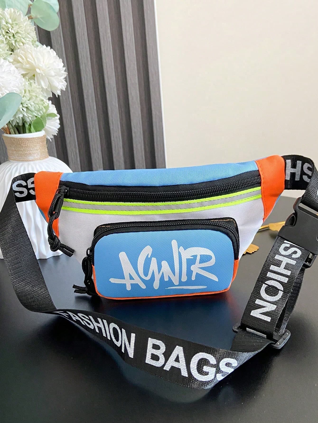Chaoku Crossbody Bag For Men's Crossover Chest Bag Street Student Shoulder Bag Japanese Leisure Men's Waist Bag Carrying Bag Pendant Style Random Color