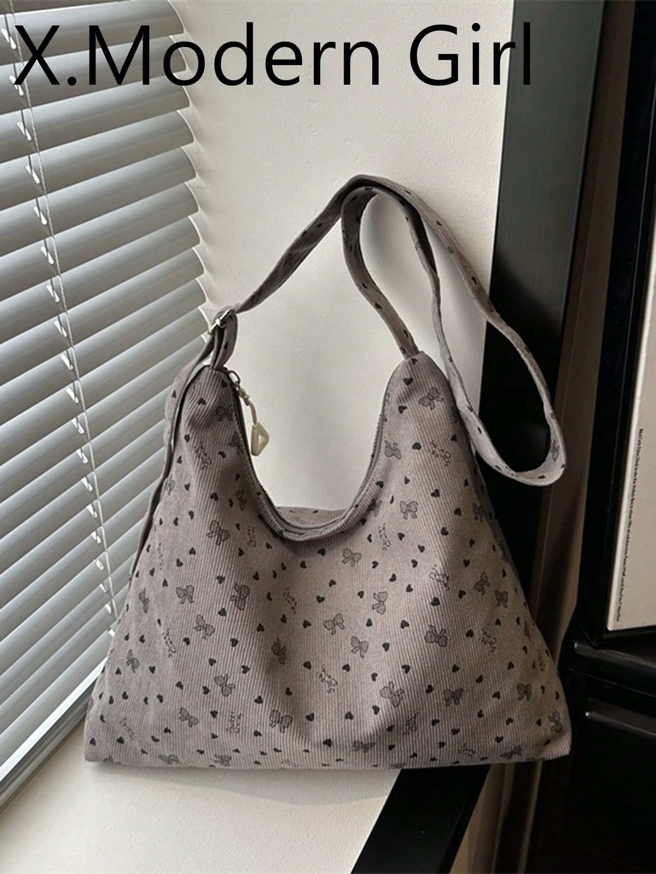 Large Capacity Corduroy Tote Bag For Women 2026 New Fashion Commuter Shoulder Handbag Versatile Niche Design