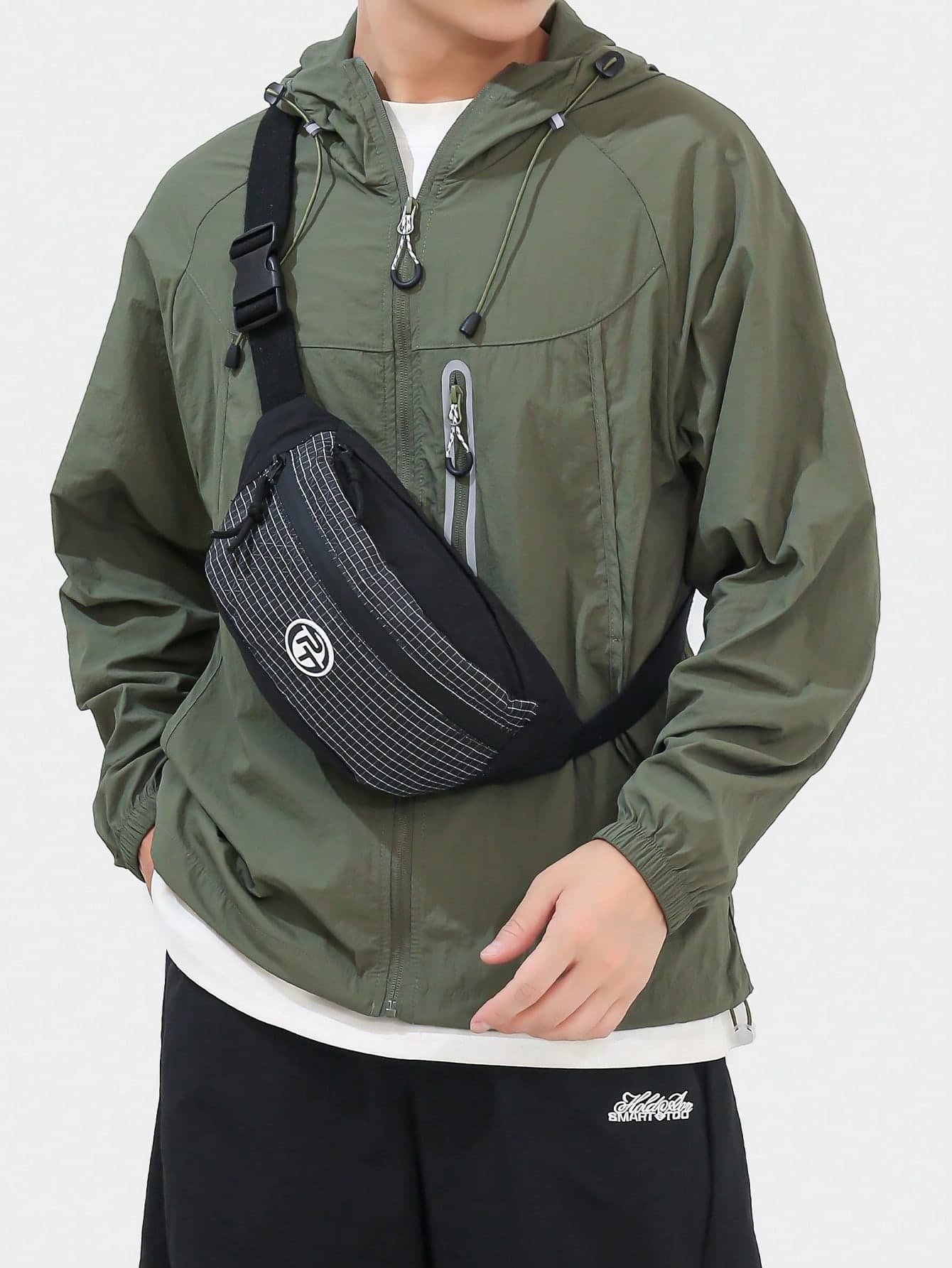 New Sports Waist Bag, Running Phone Bag, Waterproof Crossbody Bag, Multifunctional Travel Nylon Lightweight Chest Bag