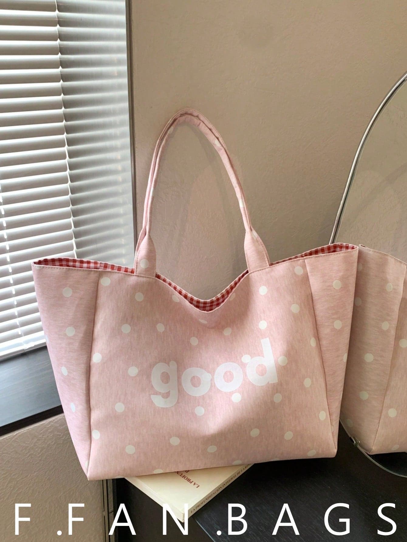 Korean Minimalist Reversible Tote Bag, Slouchy Y2K Star Canvas Bag, Versatile Casual Shoulder Bag For Women, Large Capacity, Canvas
