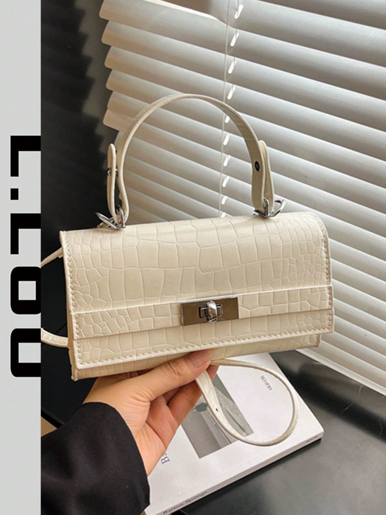 Crocodile Pattern Small Square Bag Women's 2026 New Luxury Niche High-End Handbag Commuter Crossbody Bag