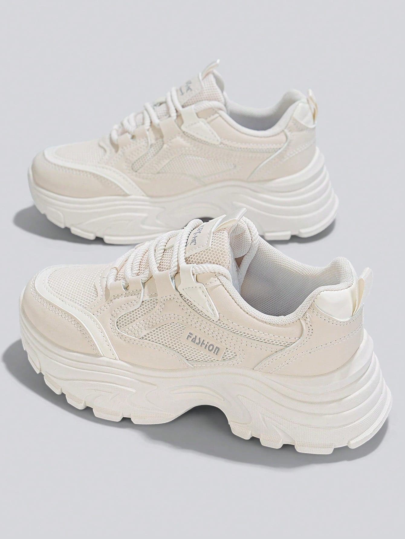 Flipark (Japanese Consumers Are Advised To Choose One Size Larger) Women's Thick Sole Sneakers, Fashion Chunky Sneakers, Height-Increasing Casual Shoes, Mesh White Sneakers, Daily Commute Shoes, Student Shoes, Fitness Shoes