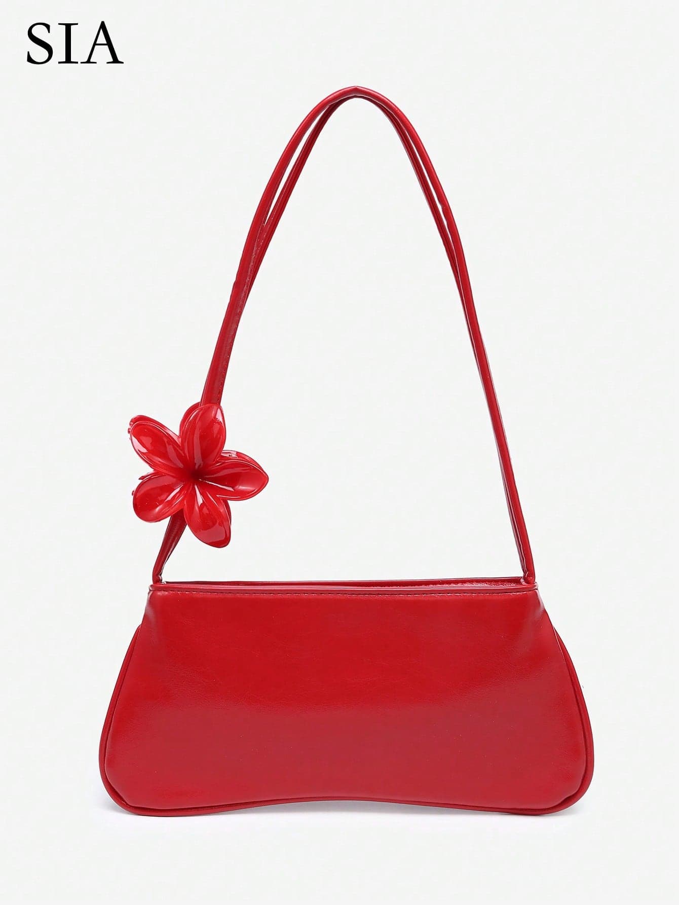 1pc Vintage Minimalist Ancara Red Shoulder Underarm Bag Suitable For Date, Outing, Party
