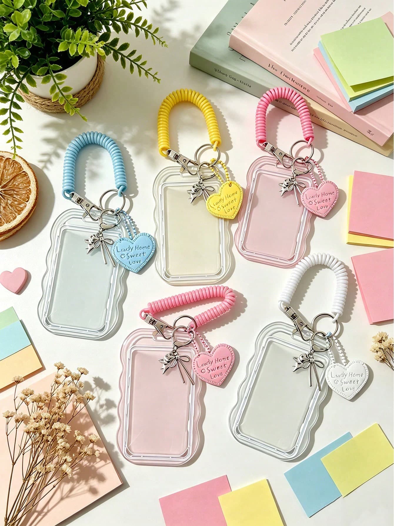 Bow Transparent Acrylic Hard Card Holder, INS Style Fashion Retractable Heart-Shaped Card Holder, Minimalist Bow Cat Design, Transparent ID Card Wallet, Stores Bus Card, Bank Card, ID Card, Metro Card. No RFID Function, With Detachable Wipeable Sliding Cover, Key Ring And Detachable Lanyard/Pendant - Heavy Duty Transparent Card Holder, With ID Window And Card Slot, Transparent Student ID And Access Card Holder, With Sliding Cover, Adjustable For Office Workers And Students, Perfect Gift