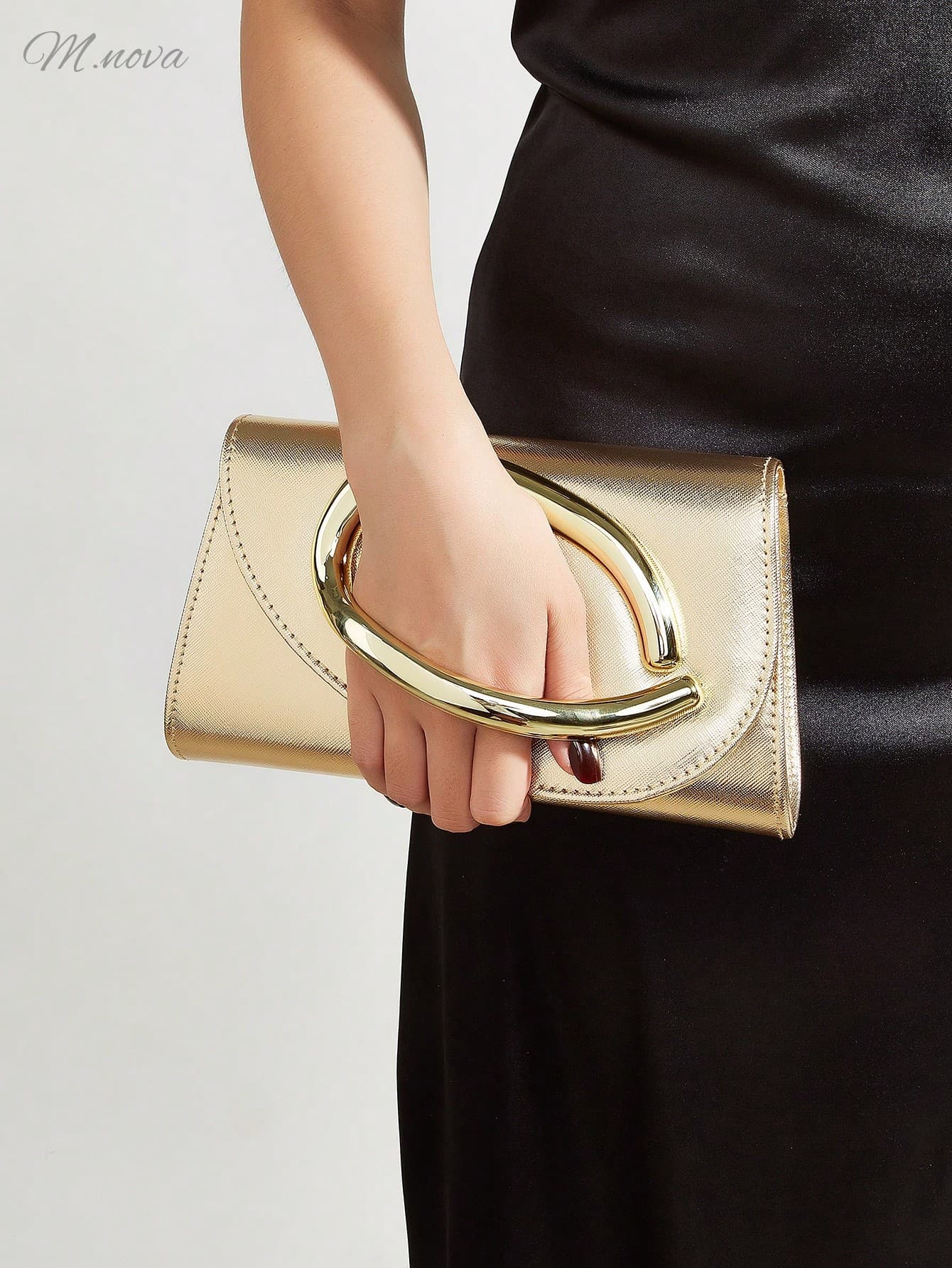 Elegant Large Women's PU Material Clutch Evening Bag Ball Handbag With Detachable Chain,Suitable For Weddings, Parties, Banquets And Other Occasions