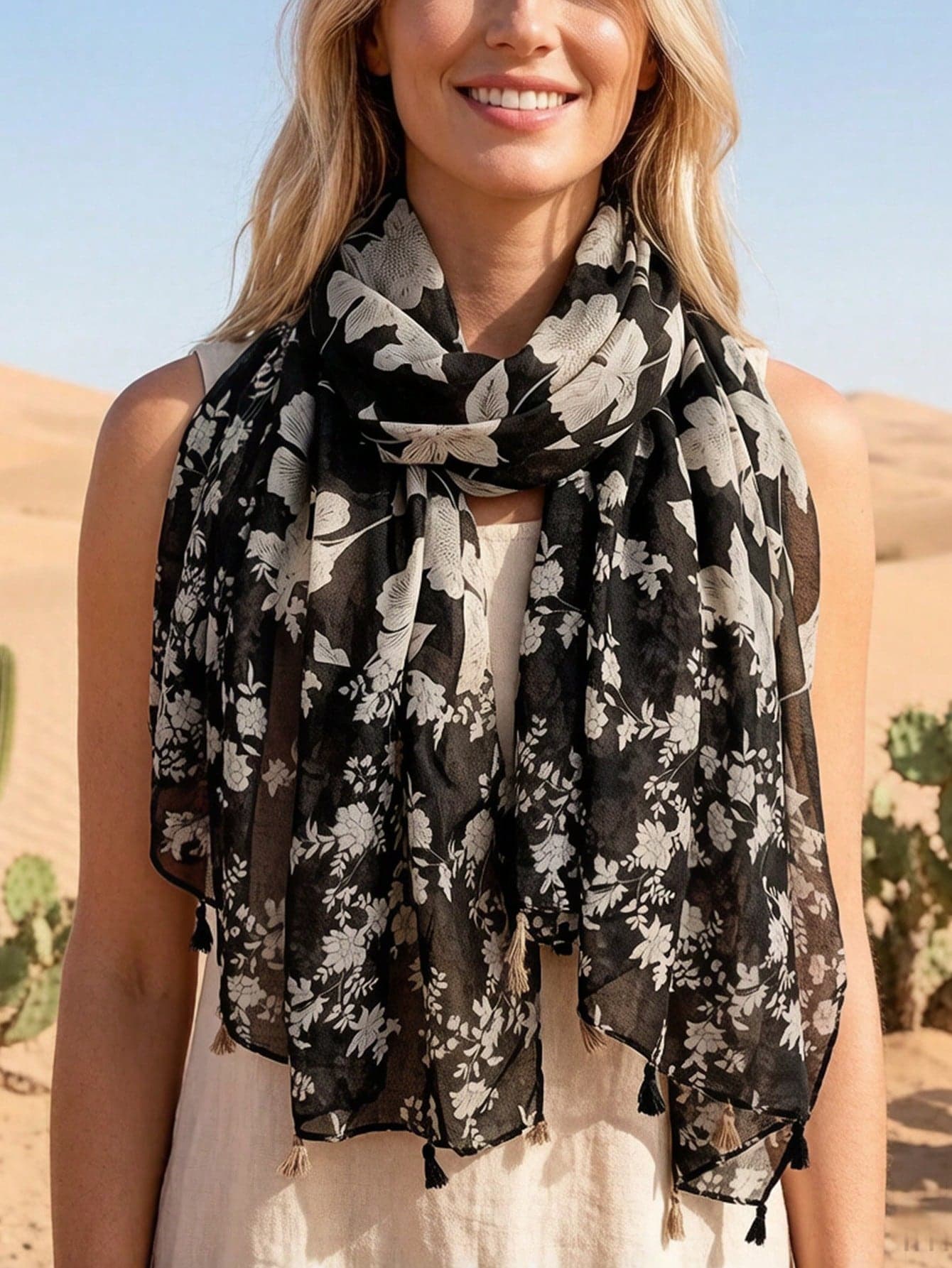 1pc Luxury Scarf 80*180CM Women's Shawl Four Seasons Fashion Contrast Silk Scarf Outdoor Popular Headscarf Travel Scarf New Printed Long Scarf