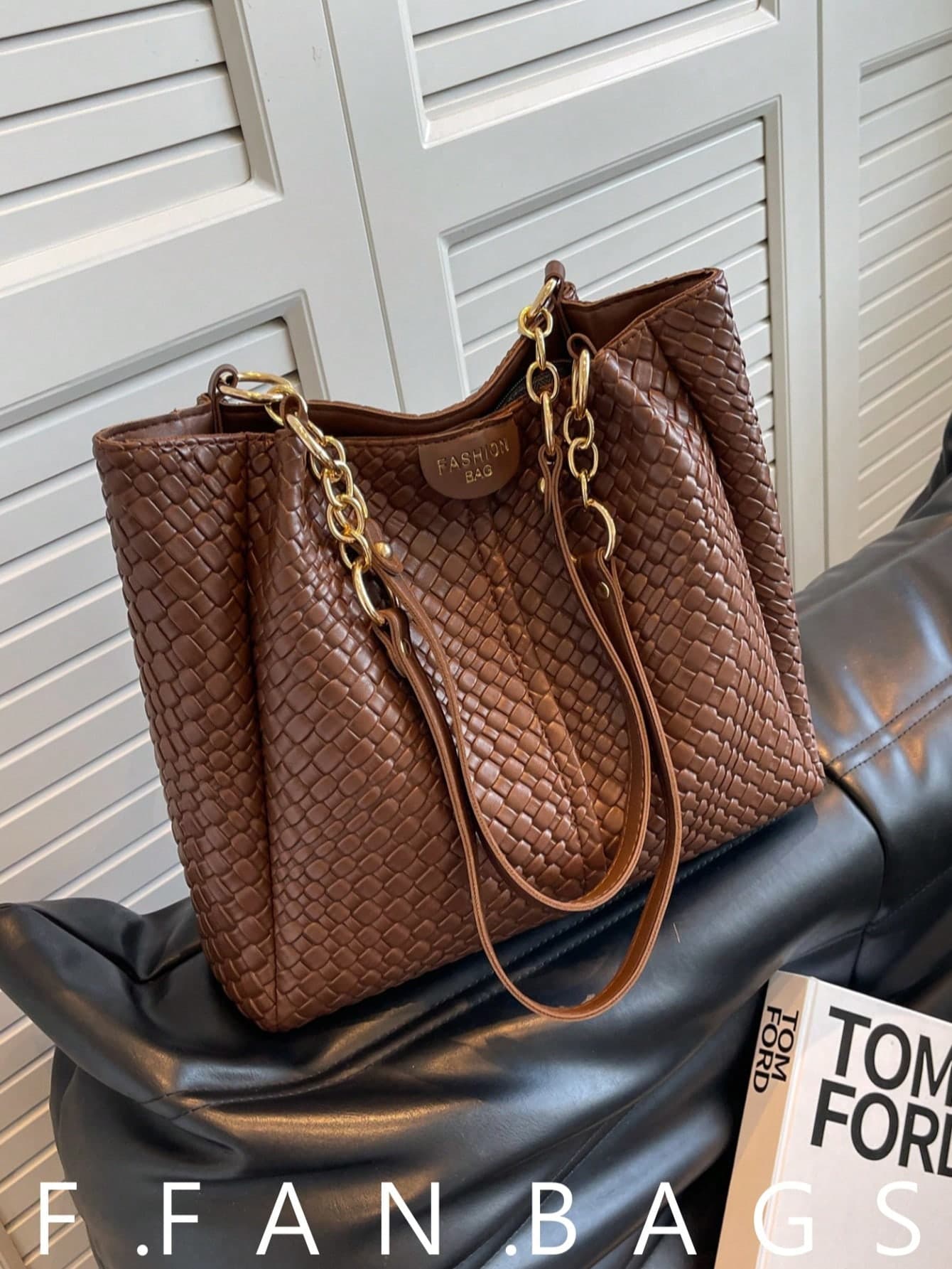 High-Quality Large Capacity Woven Texture Handbag For Women 2026 New Fashion Commuter Shoulder Underarm Bag PU Material