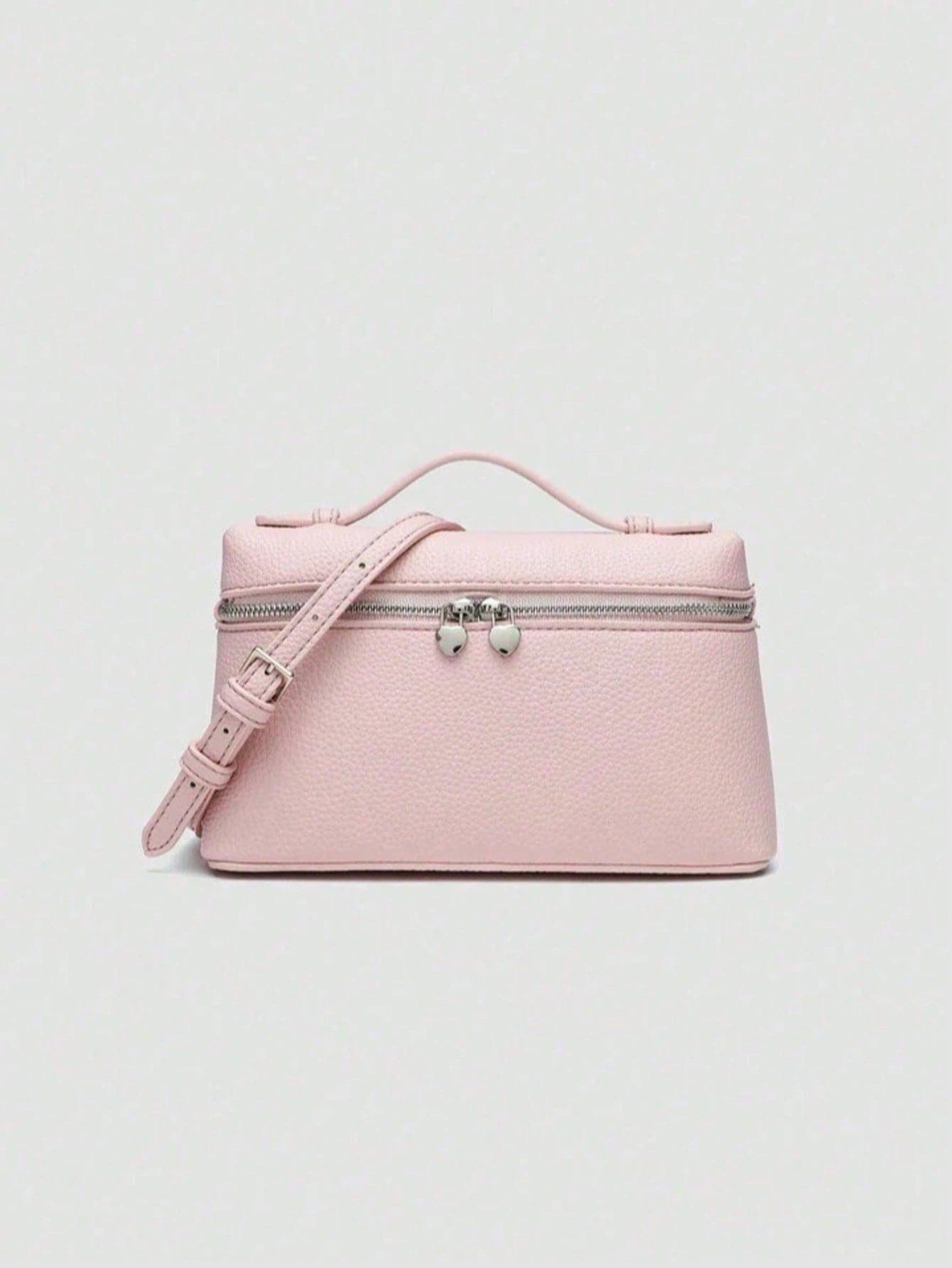 1pc Solid Color Litchi Texture PU Square Crossbody Bag, Small Purse For Women, Suitable For Daily Fashion Matching And Outing