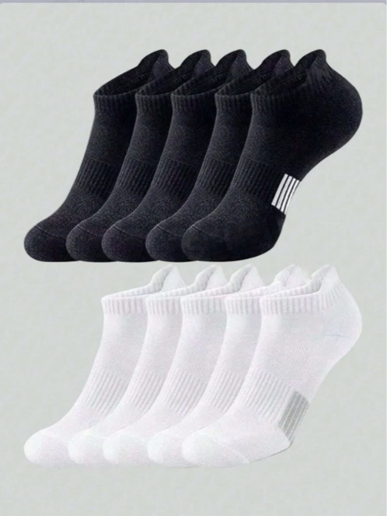 5/10 Pairs Minimalist Unisex Socks, Comfortable Casual All-Season Versatile Couple Short Socks