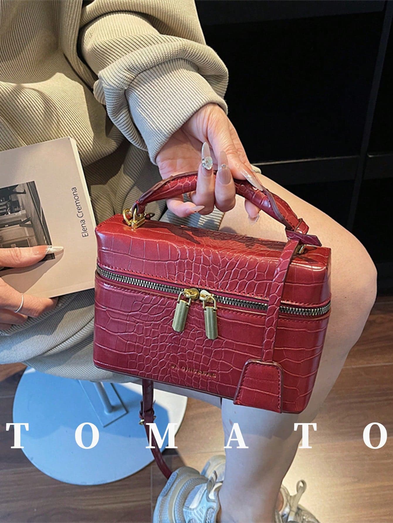 1pc Fashionable Women's Crossbody Bag, Solid Color Square Handbag, Box Bag, PU Leather Fabric, Zipper Closure, Adjustable Shoulder Strap, Casual Daily Bag, Suitable For Young Women - Travel, Work, Shopping, Dating, Gift, Office