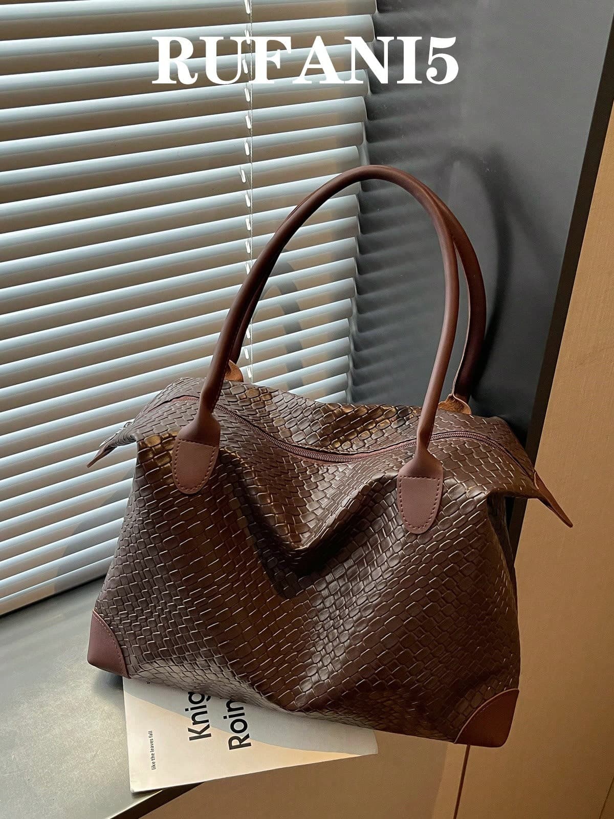 Large Capacity Solid Color Woven Texture Commuter Practical Handbag, Classic Versatile Retro Fashion Women's Shoulder Tote Bag, Suitable For Shopping, Wallet, Shopping, Young Women, College Students, Newcomers, White-Collar Workers. They Are Perfect For Office, University, Work, Business, Commuting, Outdoor Activities, Travel And Outings