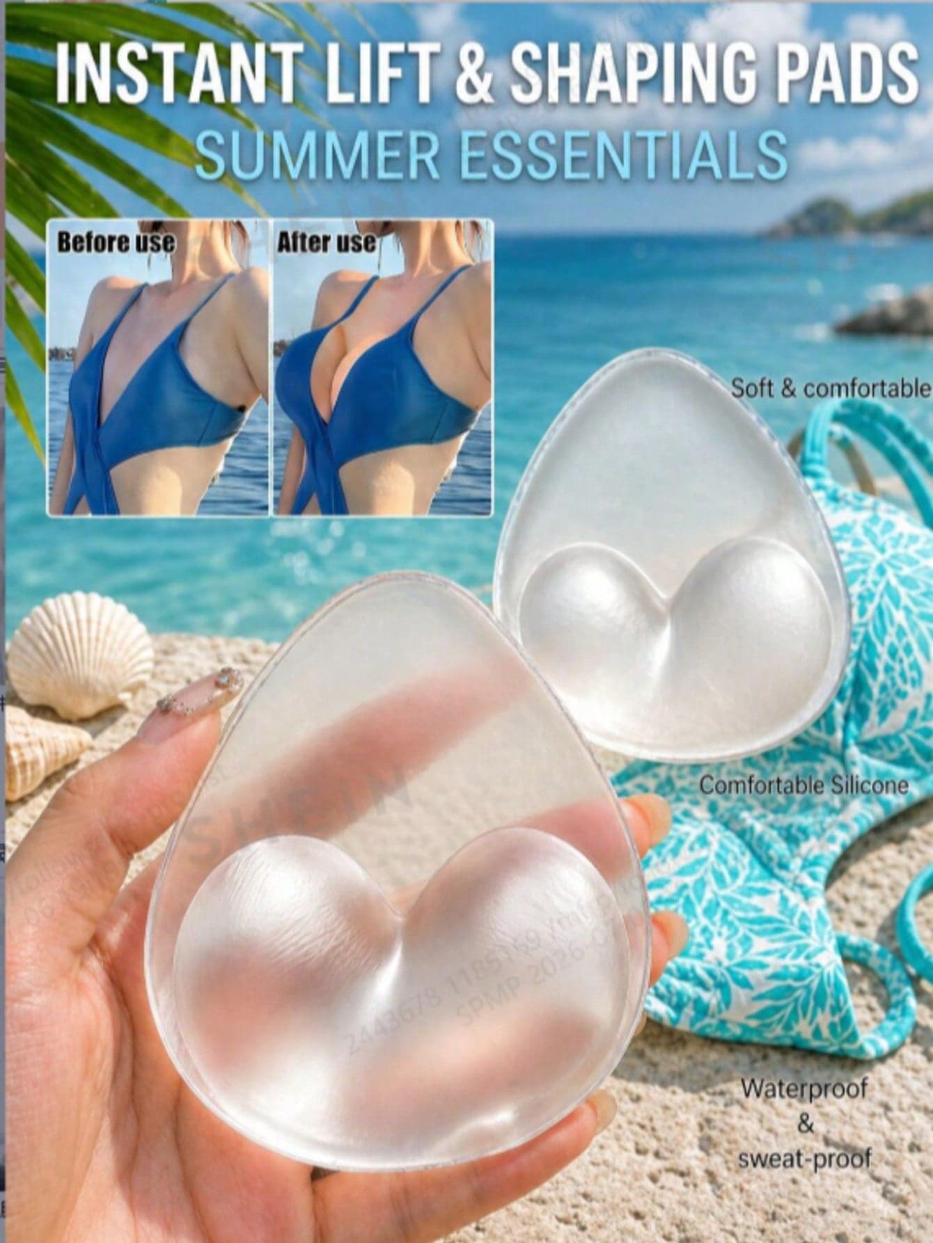 1pc Medical Grade Silicone Breast Prosthesis, Suitable For Post-Mastectomy, Heat-Resistant For Hot Springs And Swimming Pools, Balanced Weight, Non-Slip Fit, Ideal For Breast Cancer Survivors