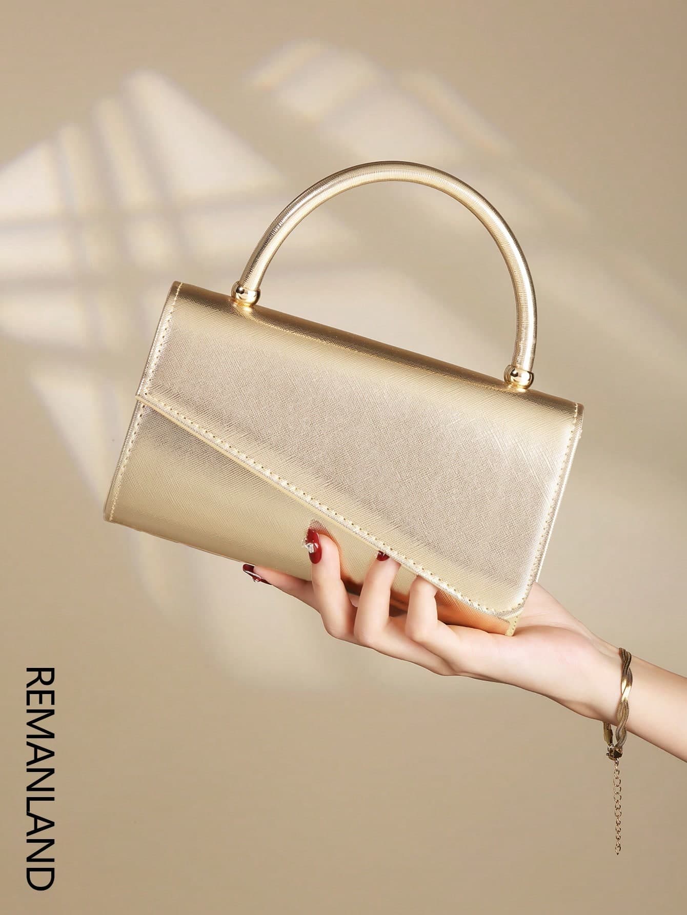 REMANLAND Shiny Elegant Flap Handbag, Full Of Charm, Low-Key Luxury, Exquisite Women's Evening Bag, Fashionable Shoulder Chain Bag, Perfect Match For Dresses, Long Skirts, Ball Gowns, Birthday Dresses, Suitable For Evening Parties, Gatherings, Graduation Ceremonies, Parties, Balls And Other Occasions.