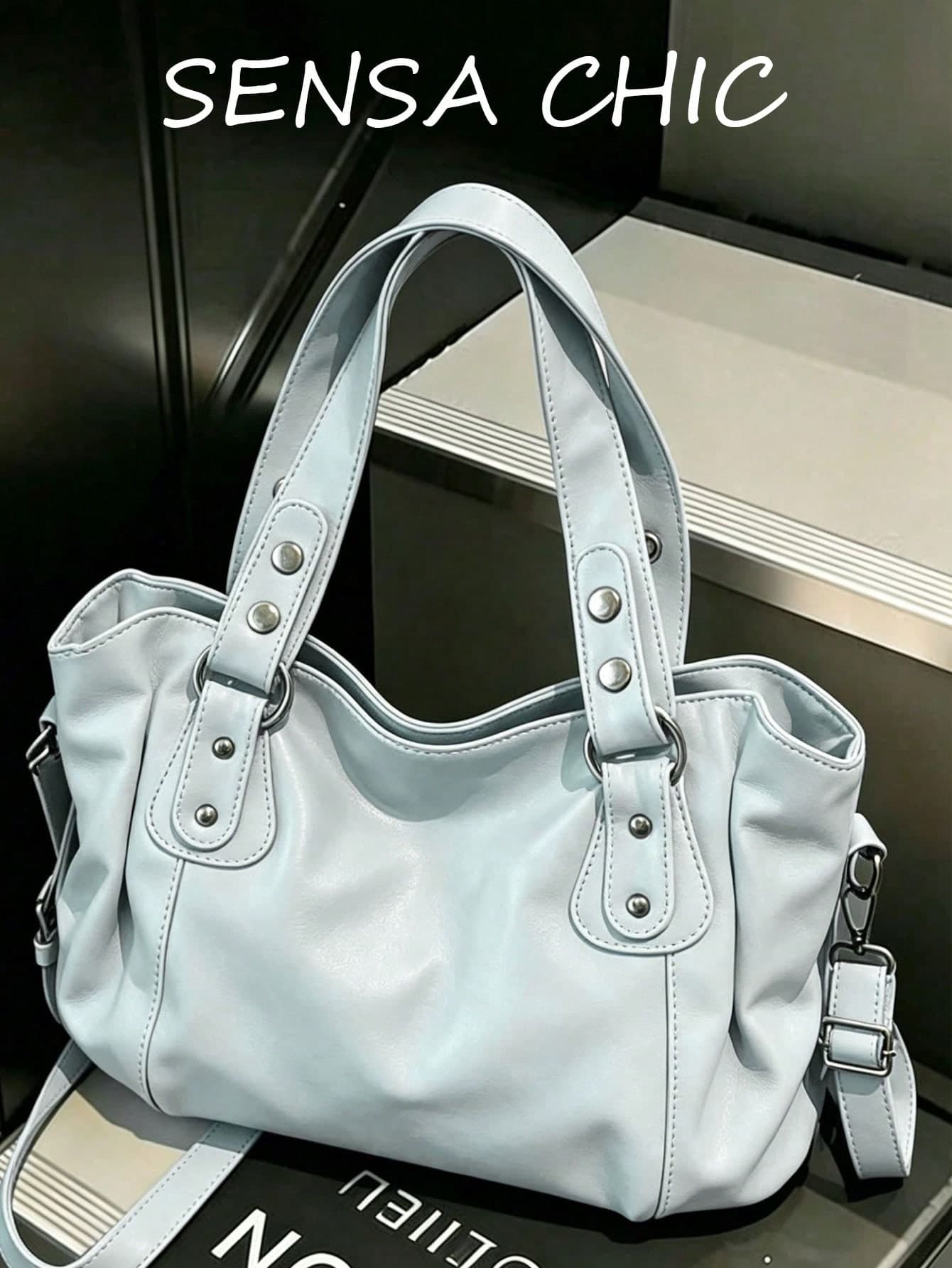 Fashion Classic Multifunctional Commuter Solid Color Large Capacity Vintage PU Fabric Shoulder Bag Handbag Wallet, Zipper Opening, Designed For Women, Perfect For Shopping, Travel, Outings And Other Occasions