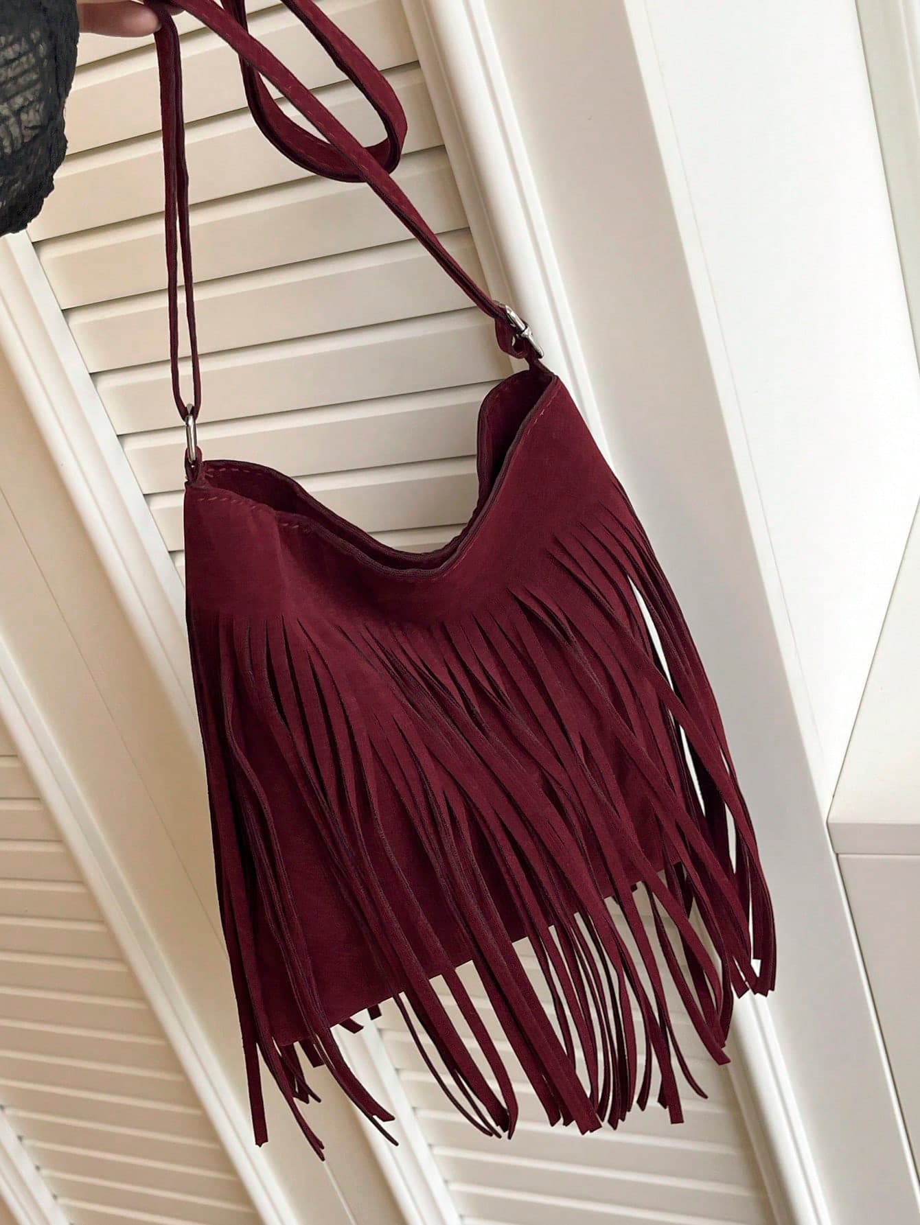 Vintage Tassel Handbag For Women, New Niche Shoulder Bag, Casual Personalized Slouchy Crossbody Bag