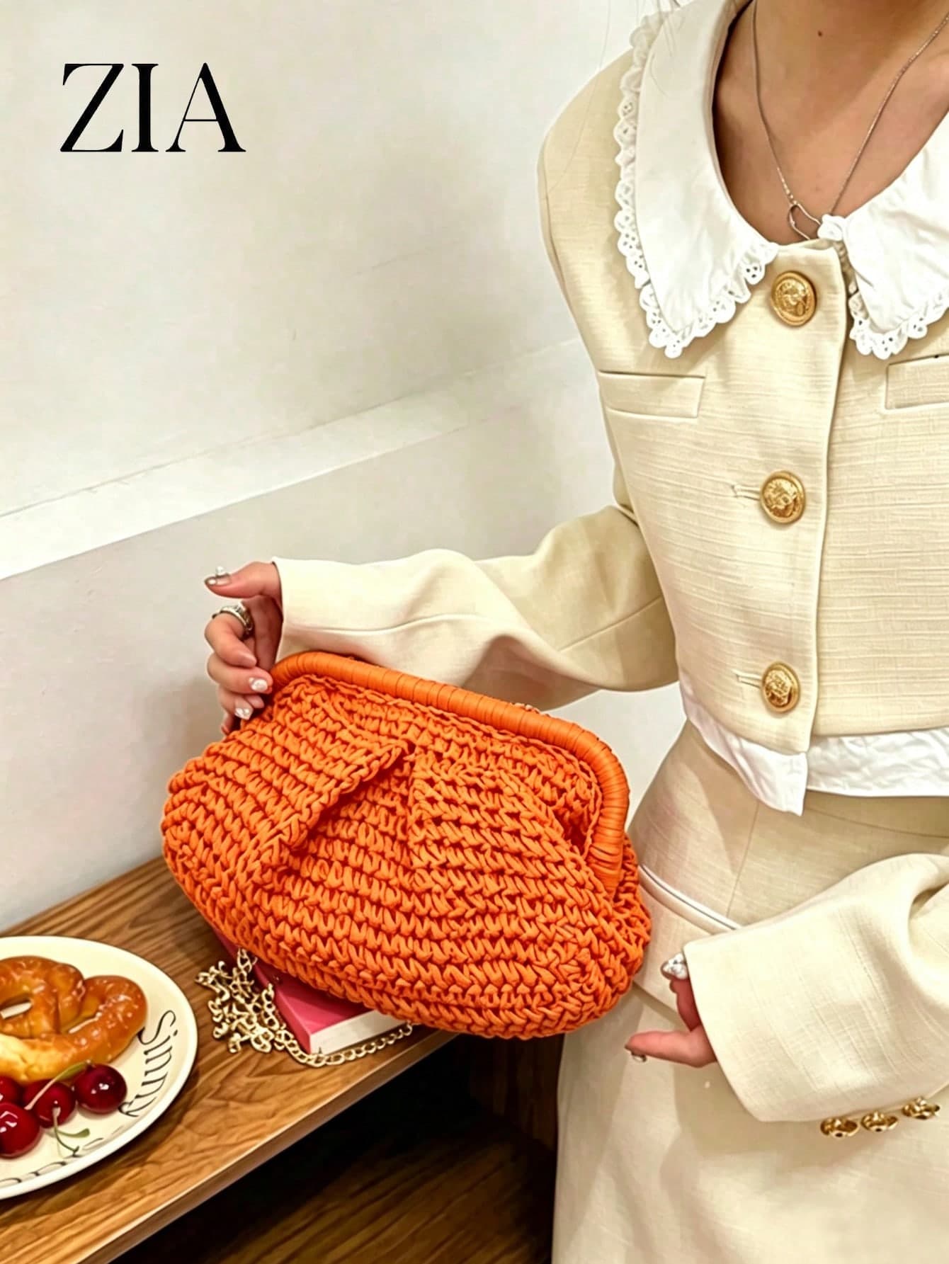 1pc Fashionable Hand-Woven Tote Bag, Spring/Summer New Minimalist Vacation Travel Beach Paper Woven Crossbody Bag, Popular Shoulder Bag Suitable For Vacation Travel, Fashion Matching, Shopping With Friends, Holidays And Other Occasions, Woven Bag, Straw Bag